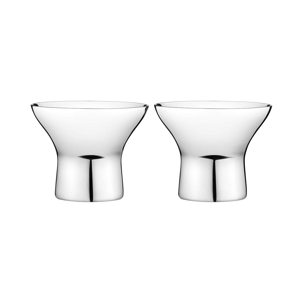 Georg Jensen Alfredo Egg Cups Set of 2 - Mirror Polished Stainless Steel Egg Holders - Perfect for Breakfast Table, Easter Decor & Kitchen Dining Accessories
