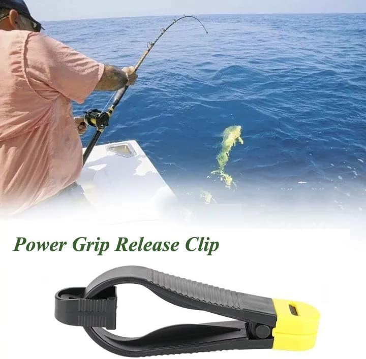 Heavy Duty Power Grip Line Release Clips - 18 Inch Leader for Planer Board & Downrigger - Premium Trolling Fishing Accessories for Walleye, Salmon & Bass Fishing (Great for Offshore & Inshore Fishing)