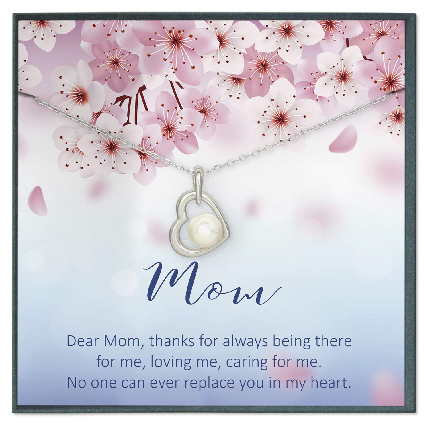 Grace of Pearl Mother's Necklace - Elegant Jewelry Gift for Mom with Inspirational Quotes, Perfect for Birthday, Anniversary & Mother's Day - Ideal for Everyday Wear & Special Occasions