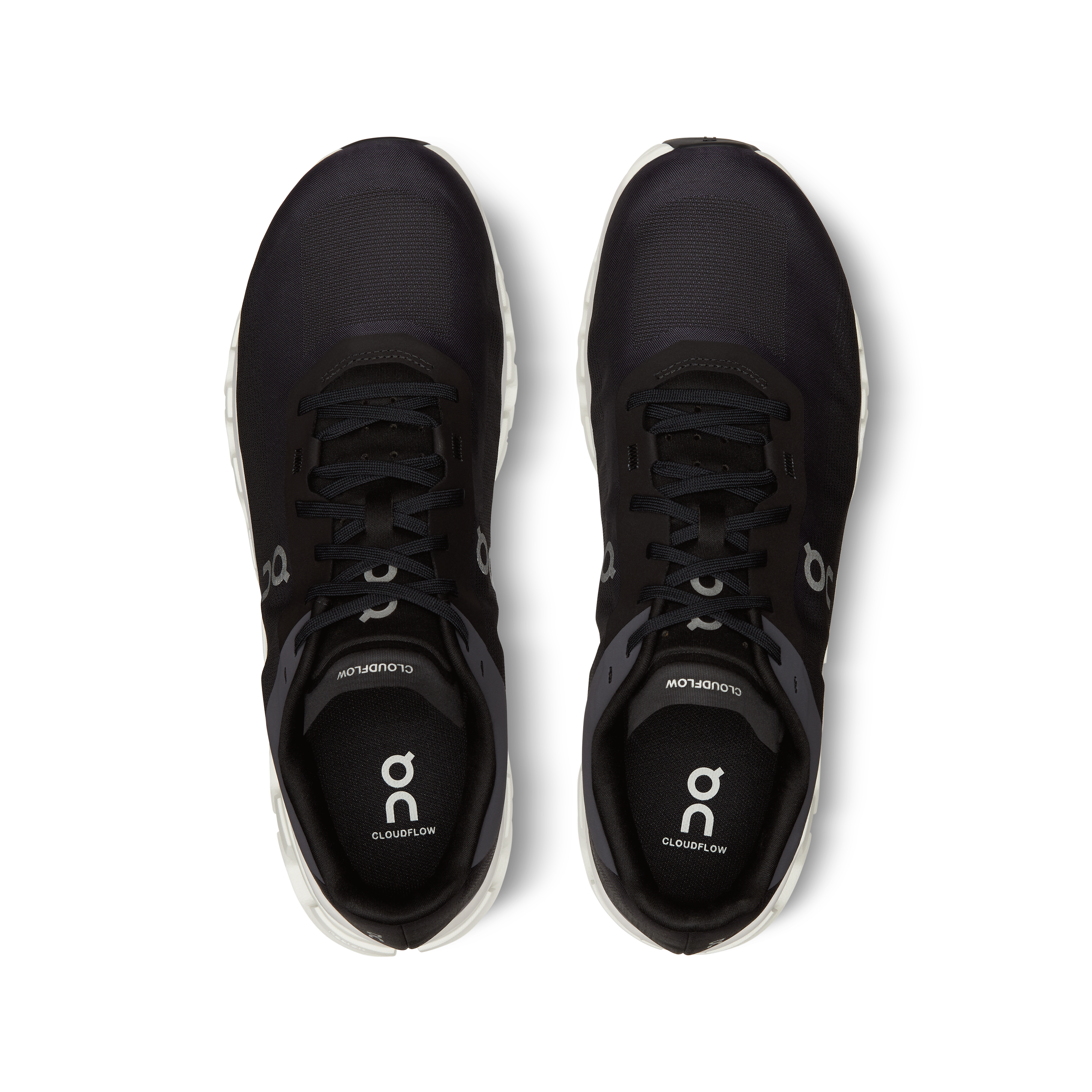 On Running Men's Cloudflow 4 Running Shoes - Lightweight & Breathable Black/White for Jogging, Gym Workouts & Daily Wear