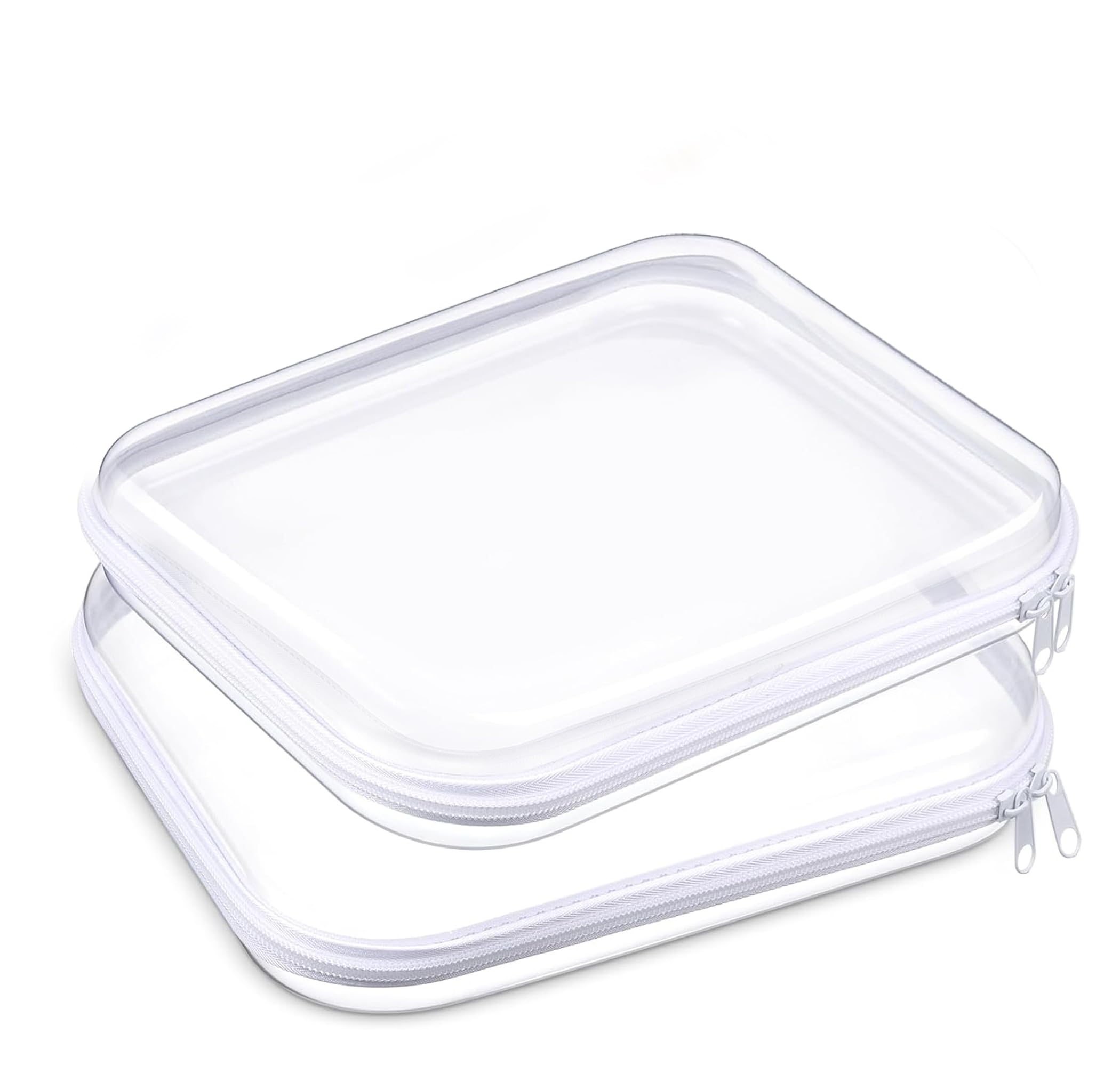 Clear Hard Shell Zipper Case for Pencils, Snacks & Cosmetics - Portable Storage