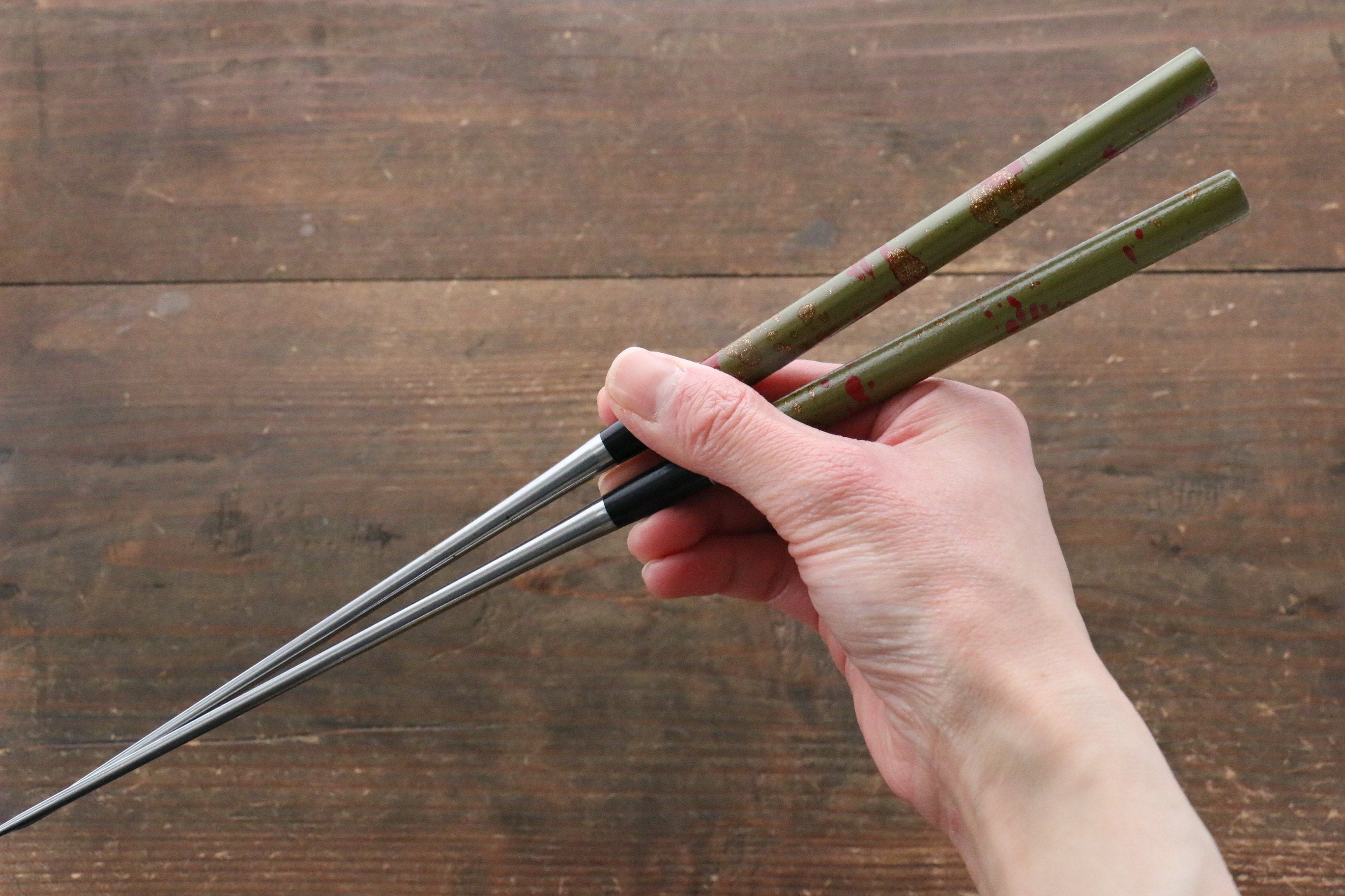 Premium Japanese Moribashi Cooking Chopsticks - 165mm Green Bamboo Chopsticks for Sushi, Ramen, Stir Fry & Asian Cuisine - Ideal for Chefs & Home Cooking