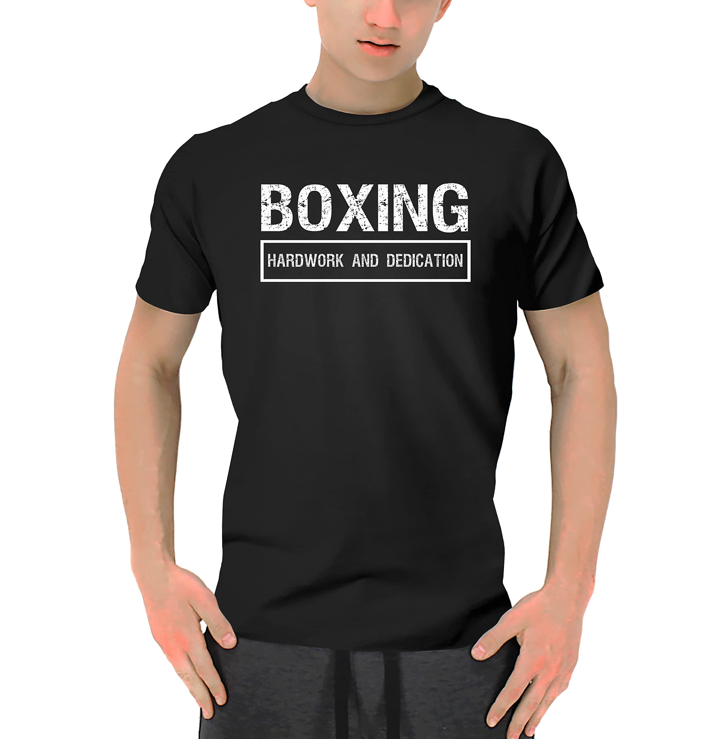 Funny Sarcastic Boxing Gym T-Shirt for Men - Vintage Graphic Workout Tee with Sayings - Black Short Sleeve Shirt for Boxing Training, Gym Workouts & Casual Wear