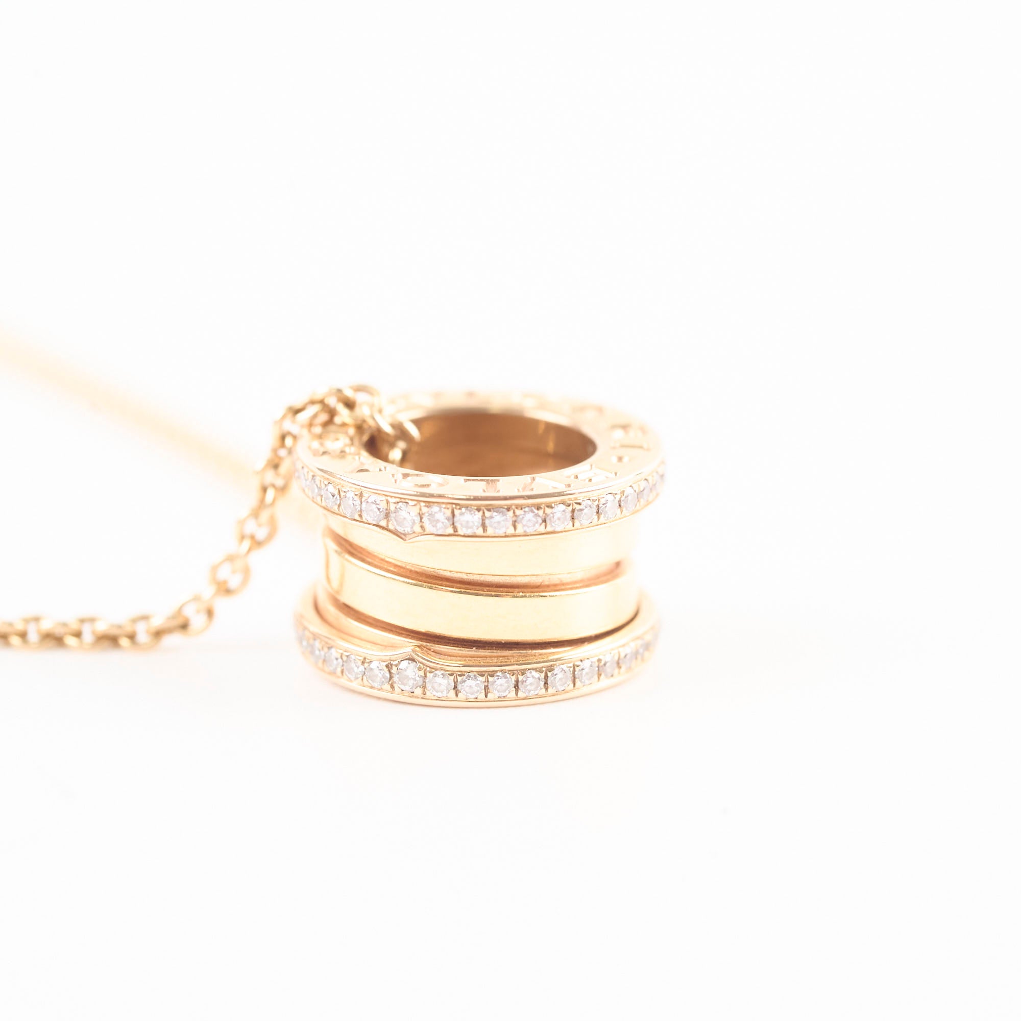 Bvlgari B.zero1 Diamond Necklace in 18K Rose Gold - Elegant Jewelry for Women, Perfect for Weddings, Anniversaries & Special Occasions