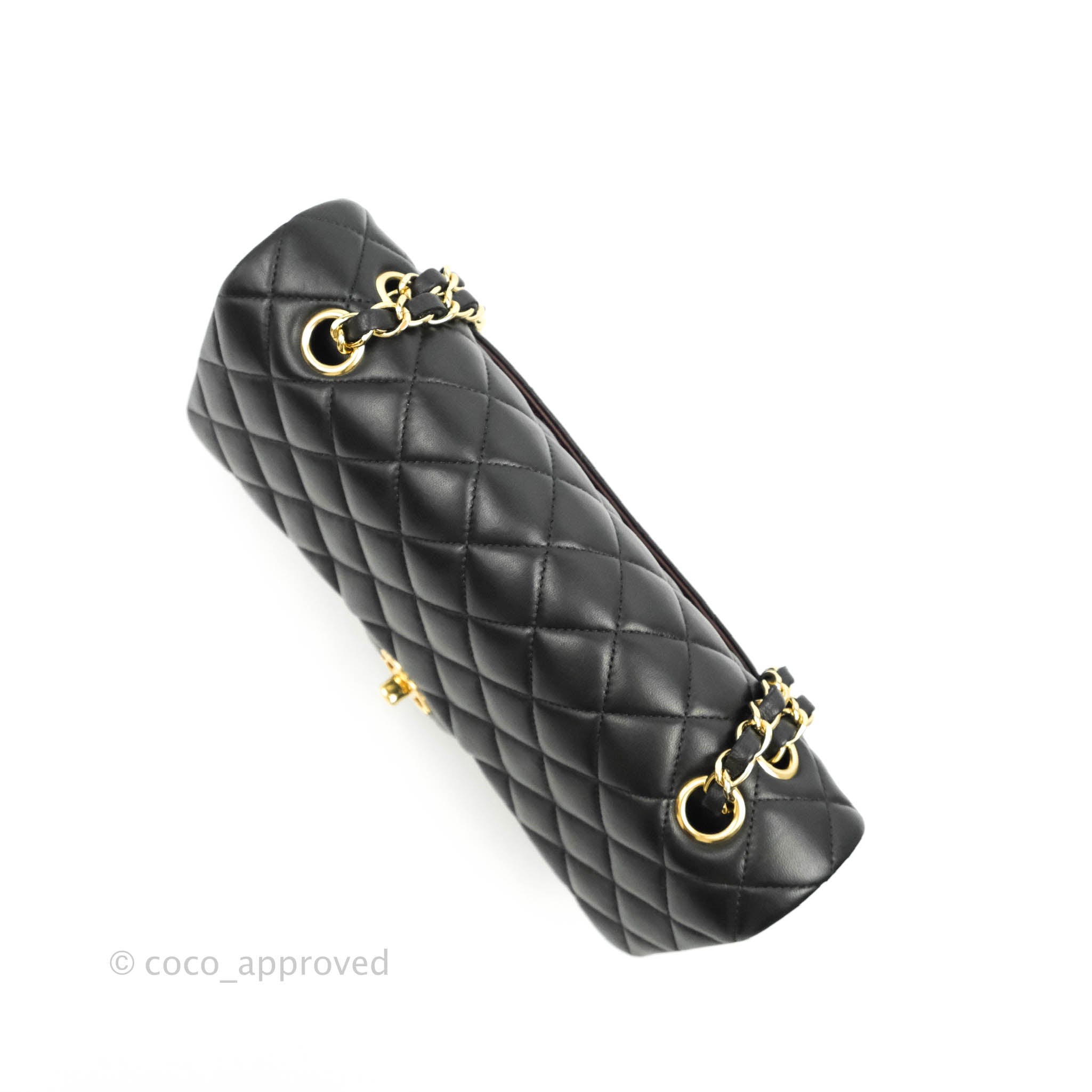 Chanel Classic Medium Double Flap Bag in Black Lambskin Leather with Gold Hardware - Luxury Handbag for Women, Perfect for Work, Evening Events & Special Occasions