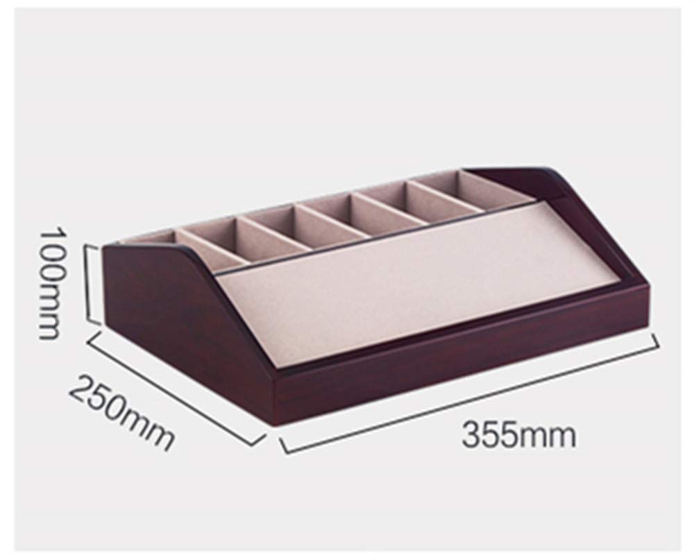 Premium Wooden Belt Display Box with 6 Grids - Black Belt Organizer Stand for Retail Stores & Boutiques | Perfect for Jewelry, Accessories & Leather Belt Showcase