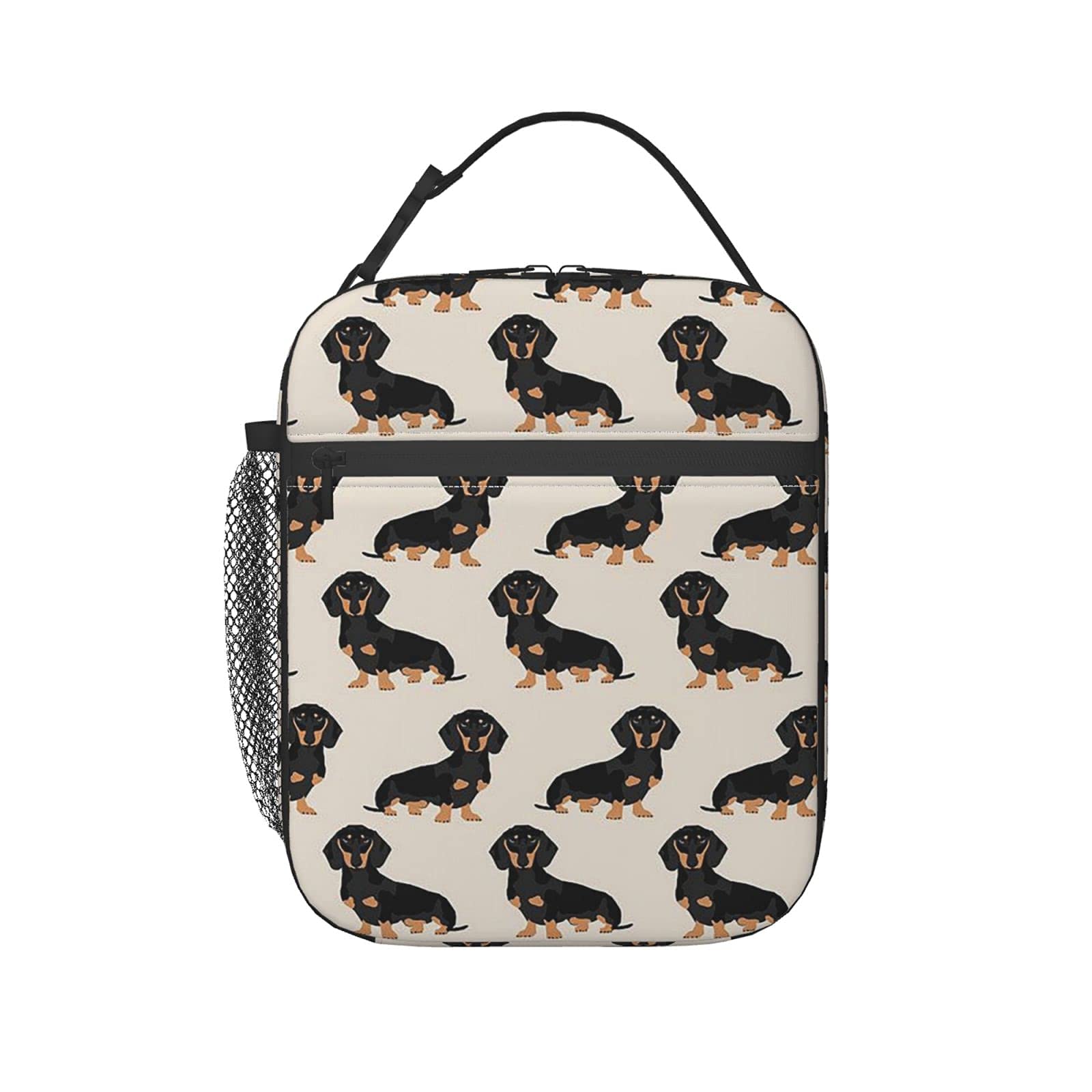 Insulated Dachshund Dog Lunch Bag for Women & Men - Leakproof Tote Lunch Box for Work, School, Picnic & Outdoor Travel - Cute Pet Themed Thermal Food Container