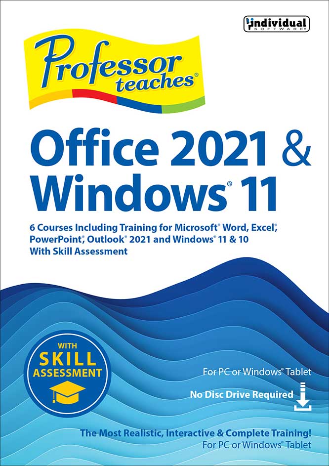 Professor Teaches Office 2021 Bundle - Complete Microsoft Office Training Software for Windows & Mac | Perfect for Students, Professionals & Home Office Use