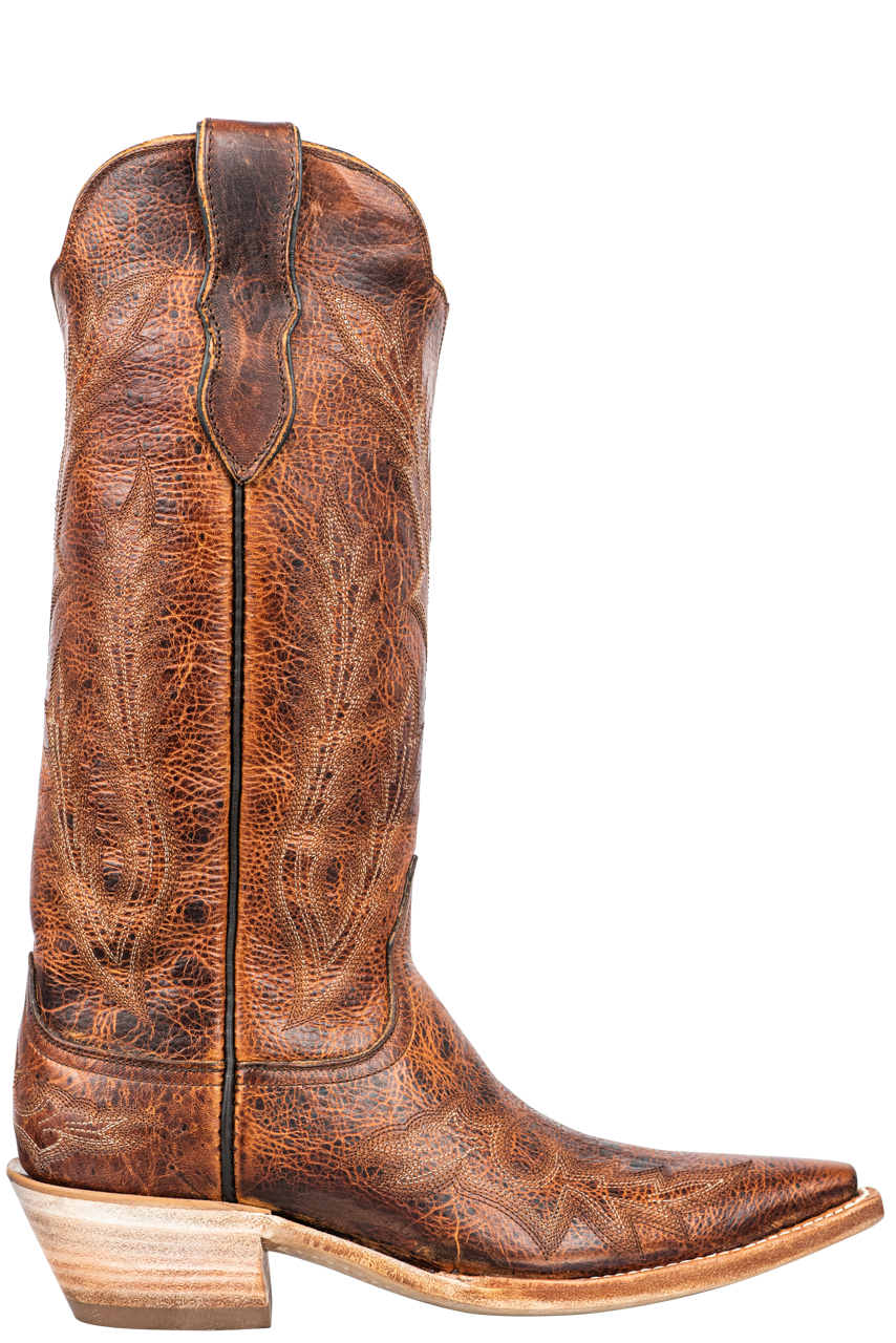 Black Jack Outpost Cowgirl Boots for Women - Genuine Leather Western Boots in Brandy Color - Perfect for Rodeo, Country Dancing & Cowgirl Fashion