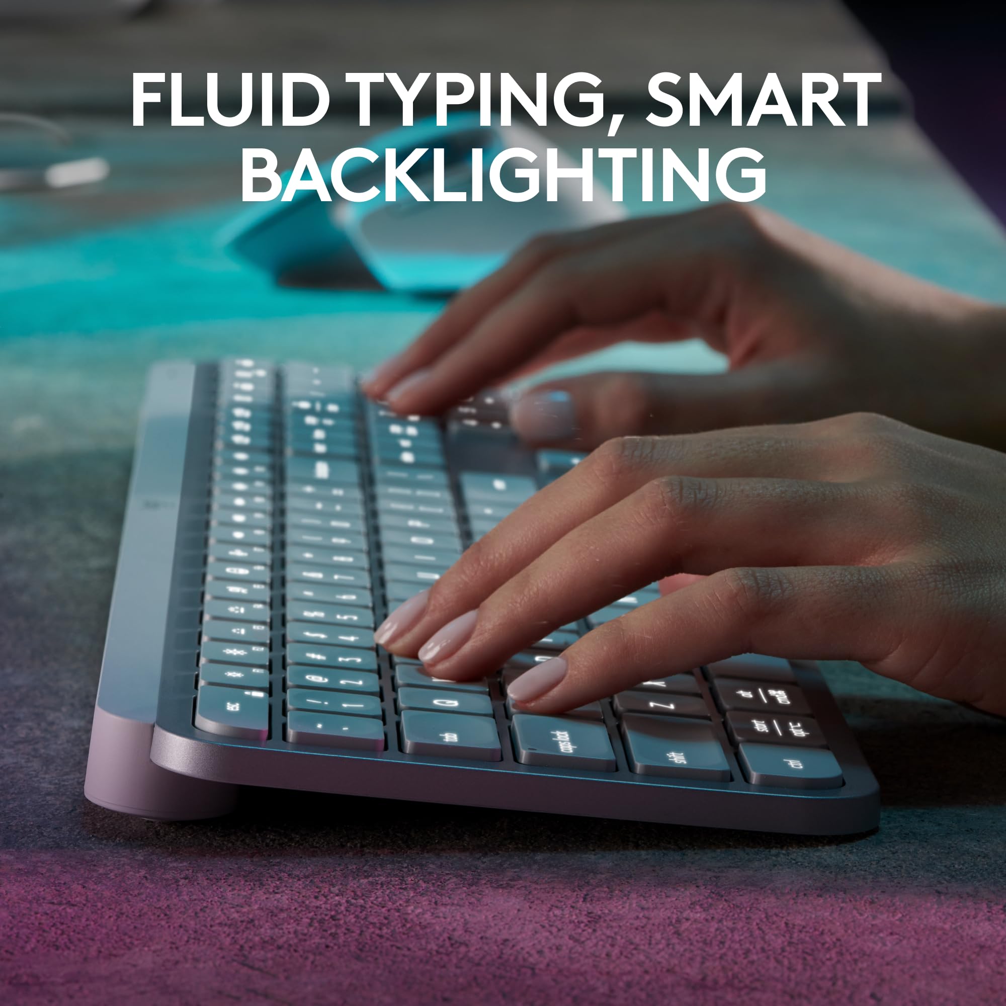 Logitech MX Keys S & MX Master 3S Wireless Keyboard and Mouse Combo - Backlit Keyboard, Precision Mouse with Fast Scrolling, Bluetooth/USB-C Connectivity - Compatible with Windows, Mac, Linux, Chrome OS - UK QWERTY Layout (Pale Grey) - Perfect for Office Work, Graphic Design & Gaming