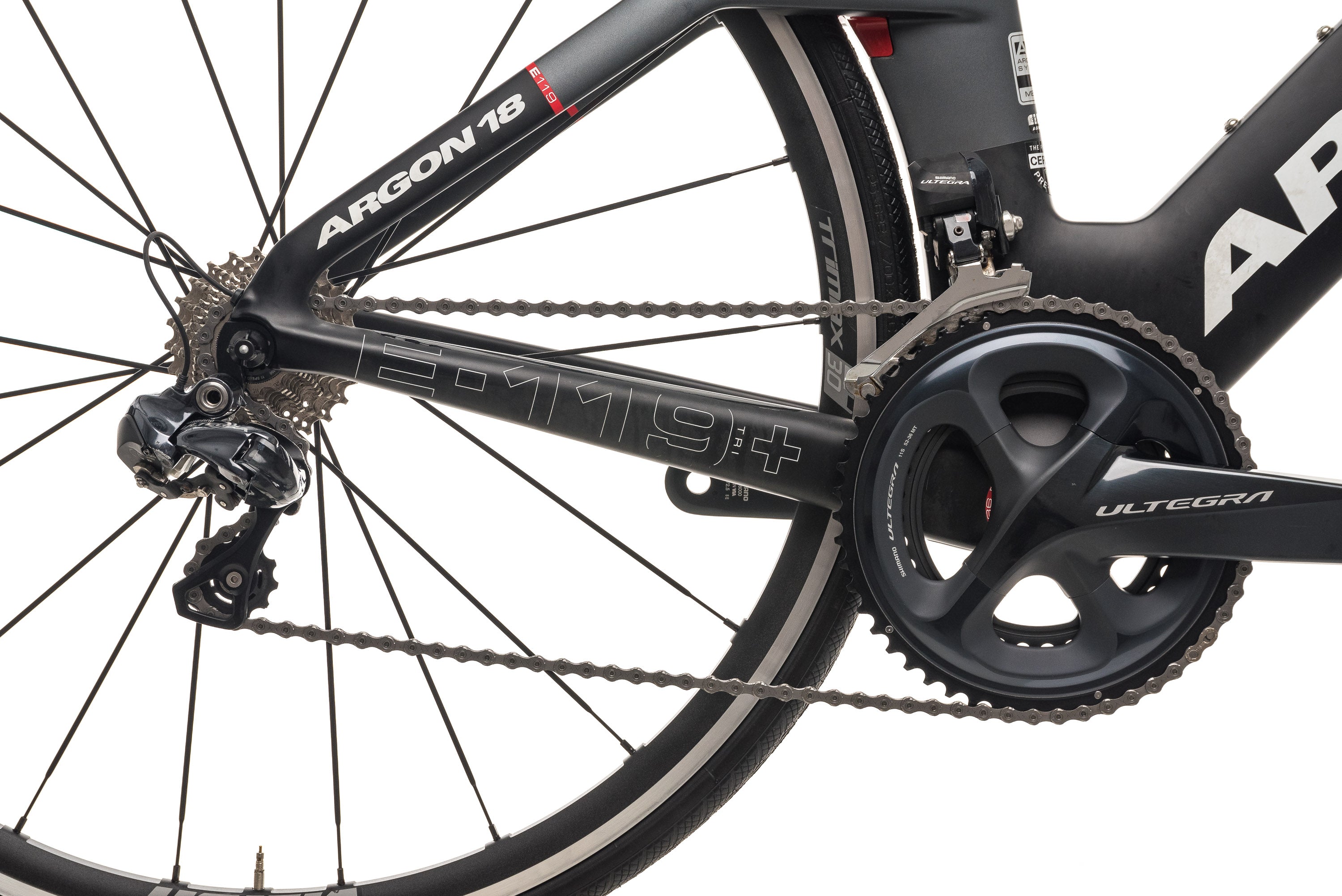 Argon 18 E-119+ Triathlon Bike 2018 - Medium Carbon Frame Aero Road Bike for Competitive Racing & Endurance Training | Perfect for Ironman & Triathlon Events
