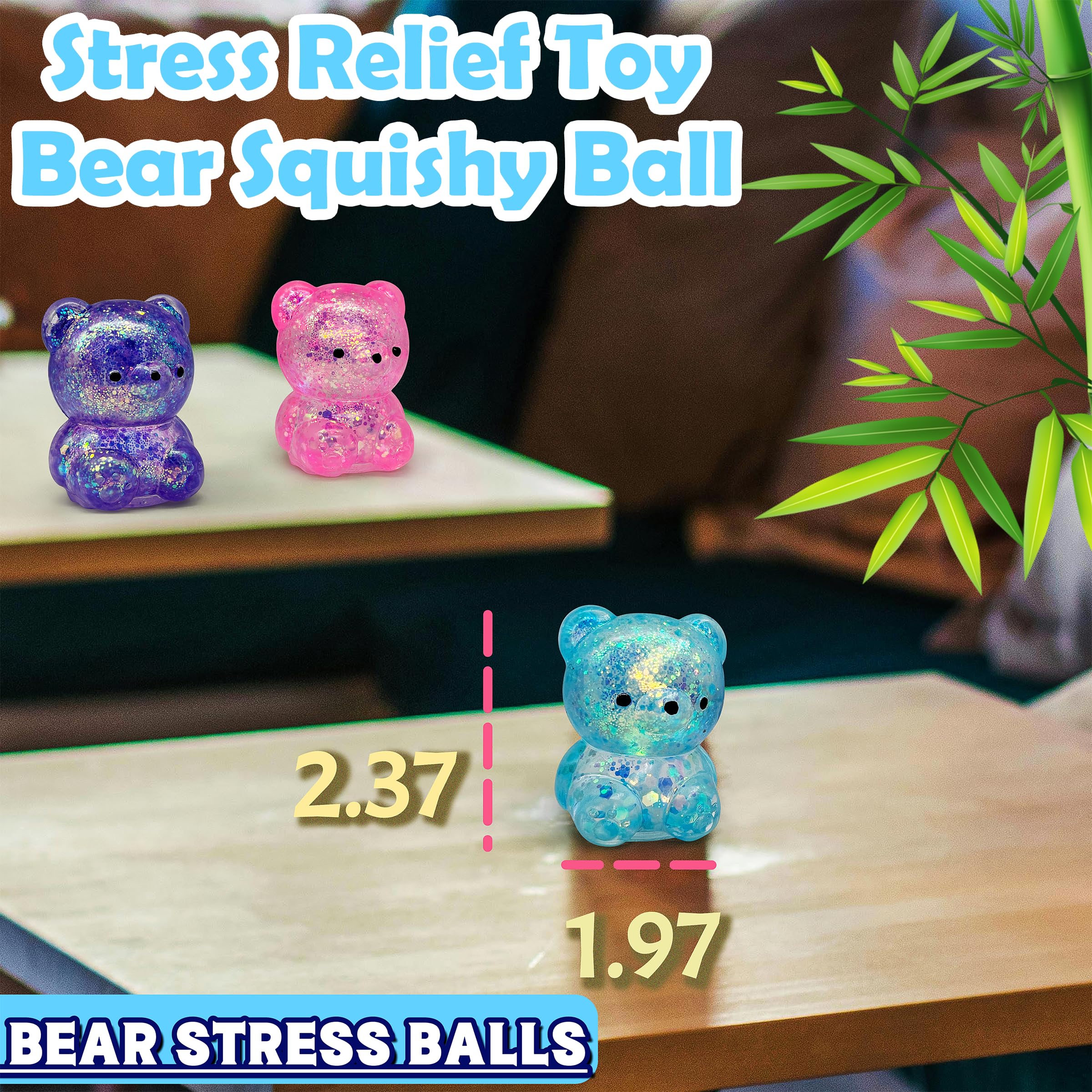 ZTATU Bear Squishy Stress Ball for Adults & Kids - 1PC Soft Fidget Toy for Anxiety Relief, Sensory Therapy for Autism, Party Favors - Perfect for Office, Home, Travel & Classroom Use