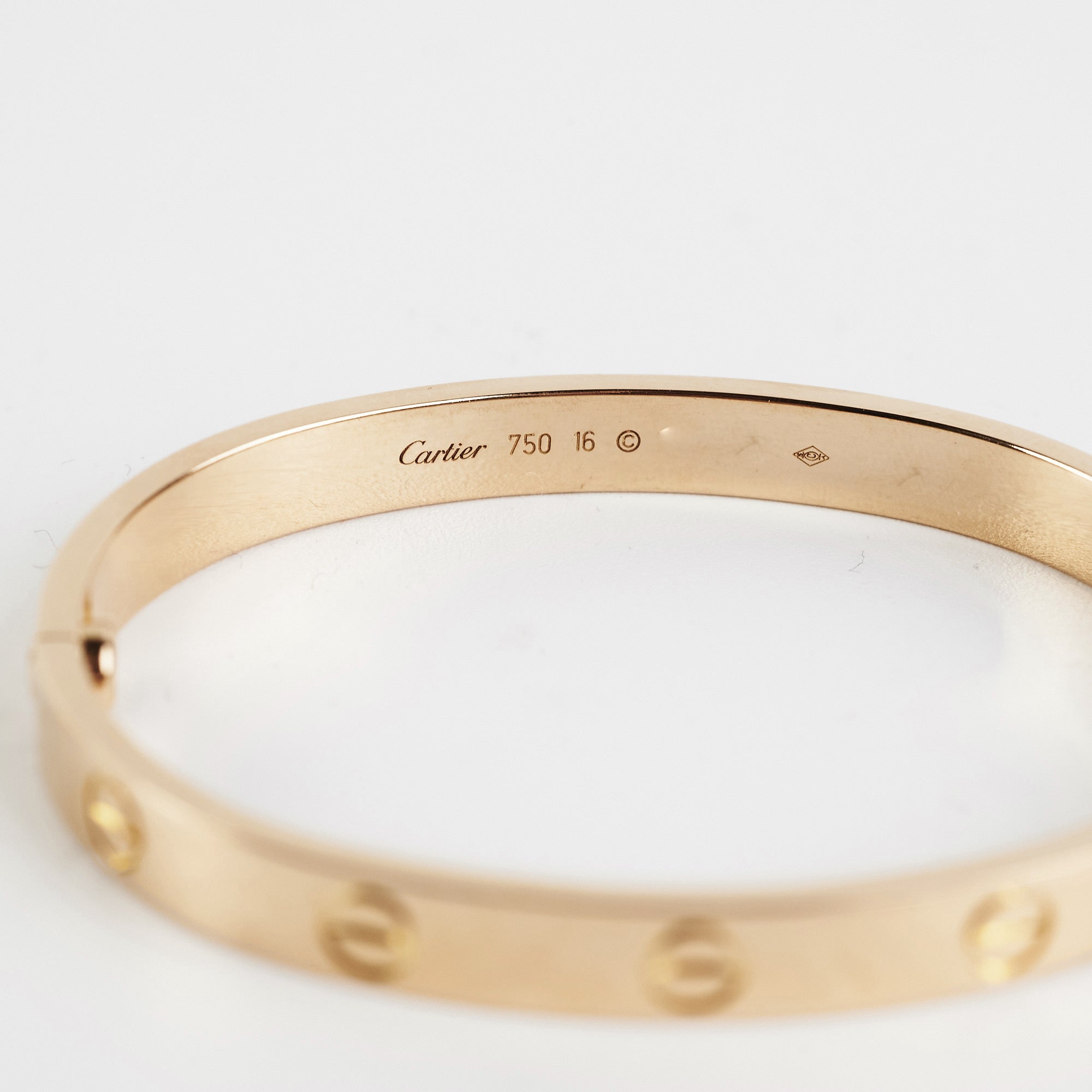 Cartier Love Bangle 16 Pink Gold - Luxury 18K Rose Gold Bracelet for Women, Romantic Gift for Anniversary & Valentine's Day | Perfect for Date Nights & Special Occasions