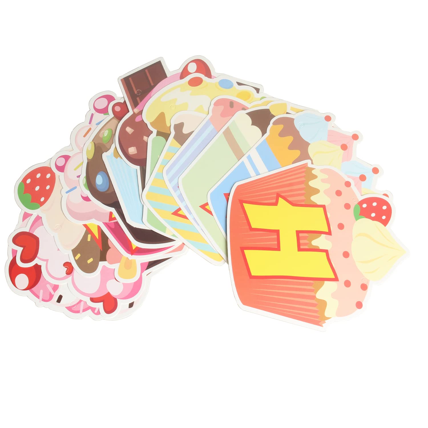 Personalized Happy Birthday Party Banner with Cupcake Design - Custom Birthday Flags for Party Decorations | Perfect for Indoor & Outdoor Birthday Celebrations, Baby Showers & Special Events
