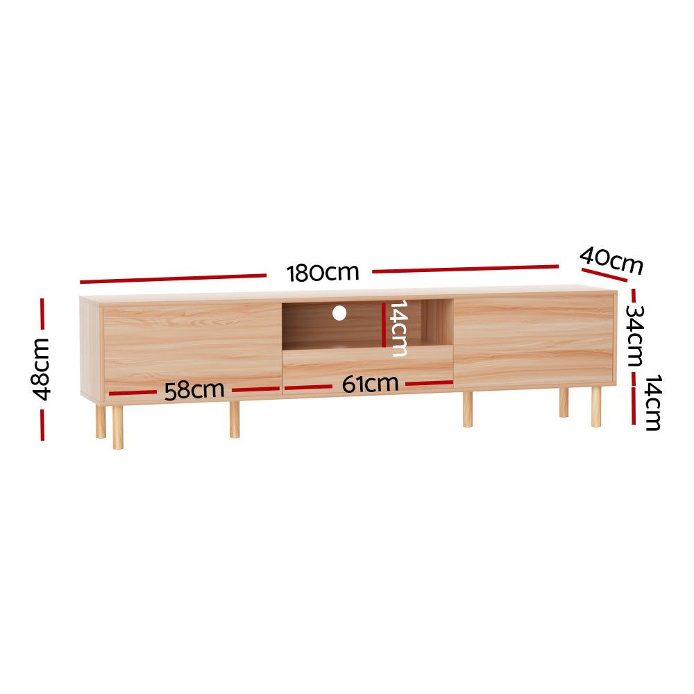 Artiss 180cm TV Stand with Storage Drawers - Modern Entertainment Unit for Living Room, Bedroom & Home Theater