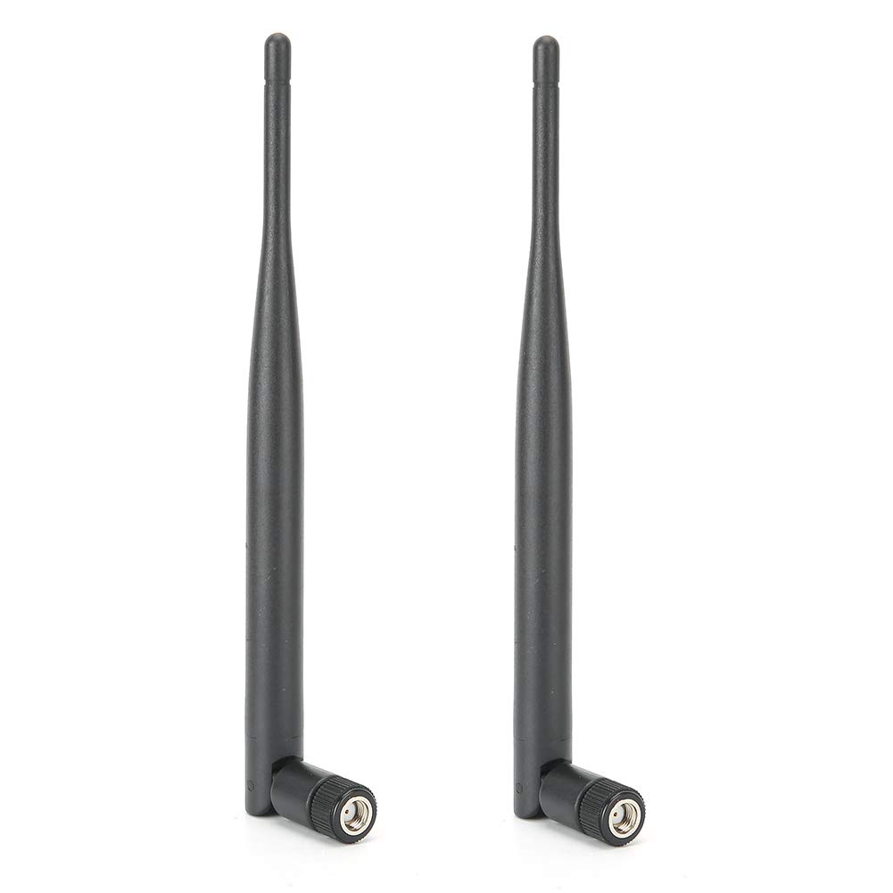 2 Pack 6DB High Gain Dual Band 2.4GHz/5GHz WiFi Antenna with SMA Connector - Universal Wireless Router Antenna for Enhanced Home & Office Network Coverage