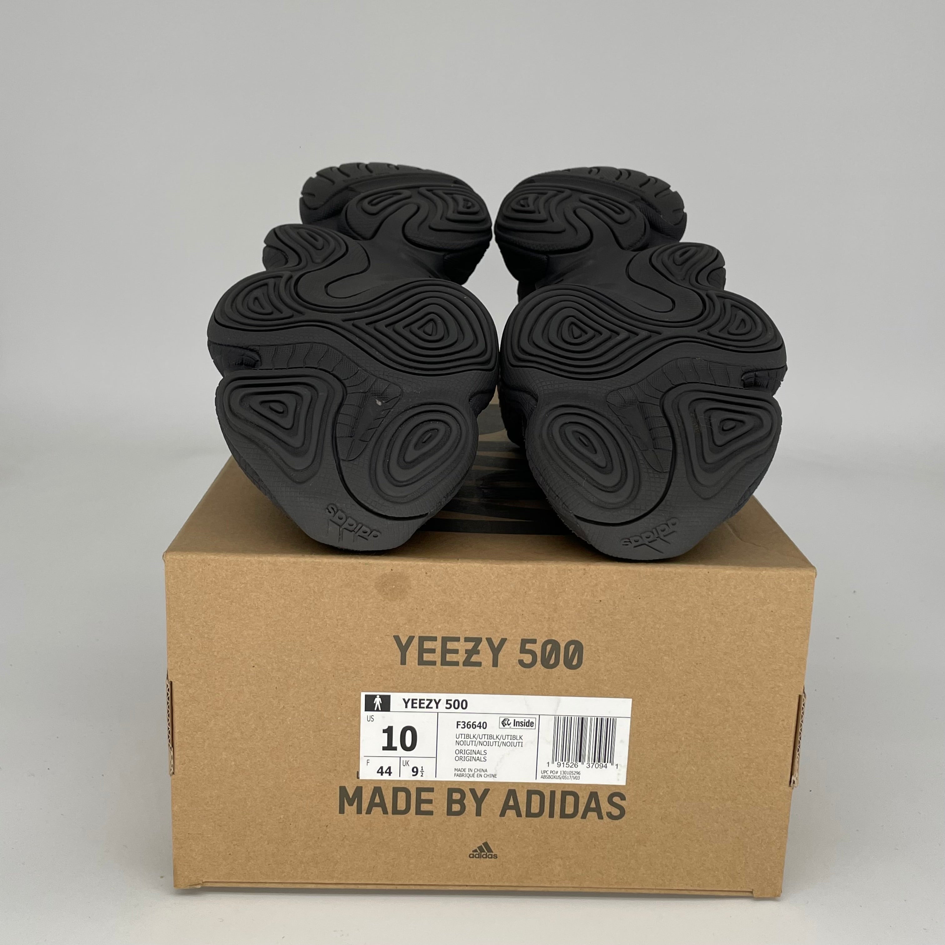 Adidas Yeezy 500 Utility Black Men's Sneakers - Size 10 (F36640) | Comfortable Running Shoes for Men, Casual Streetwear & Gym Workouts