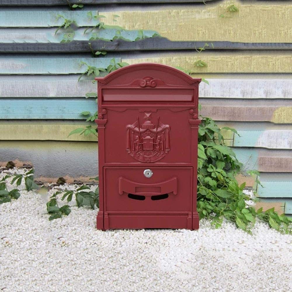 Waterproof Outdoor Mailbox with Lock - Wall Mounted Retro Post Box for Home, Garden & Office - Secure Letter Box in Vintage Style (Color A/B) - Perfect for Houses, Apartments & Commercial Buildings