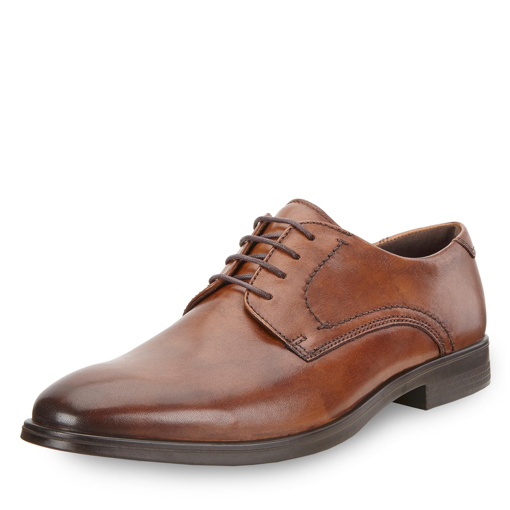 Ecco Men's Melbourne Tie Oxford Shoes - Classic Leather Dress Shoes for Business & Formal Occasions | Comfortable & Stylish Work Shoes for Professionals