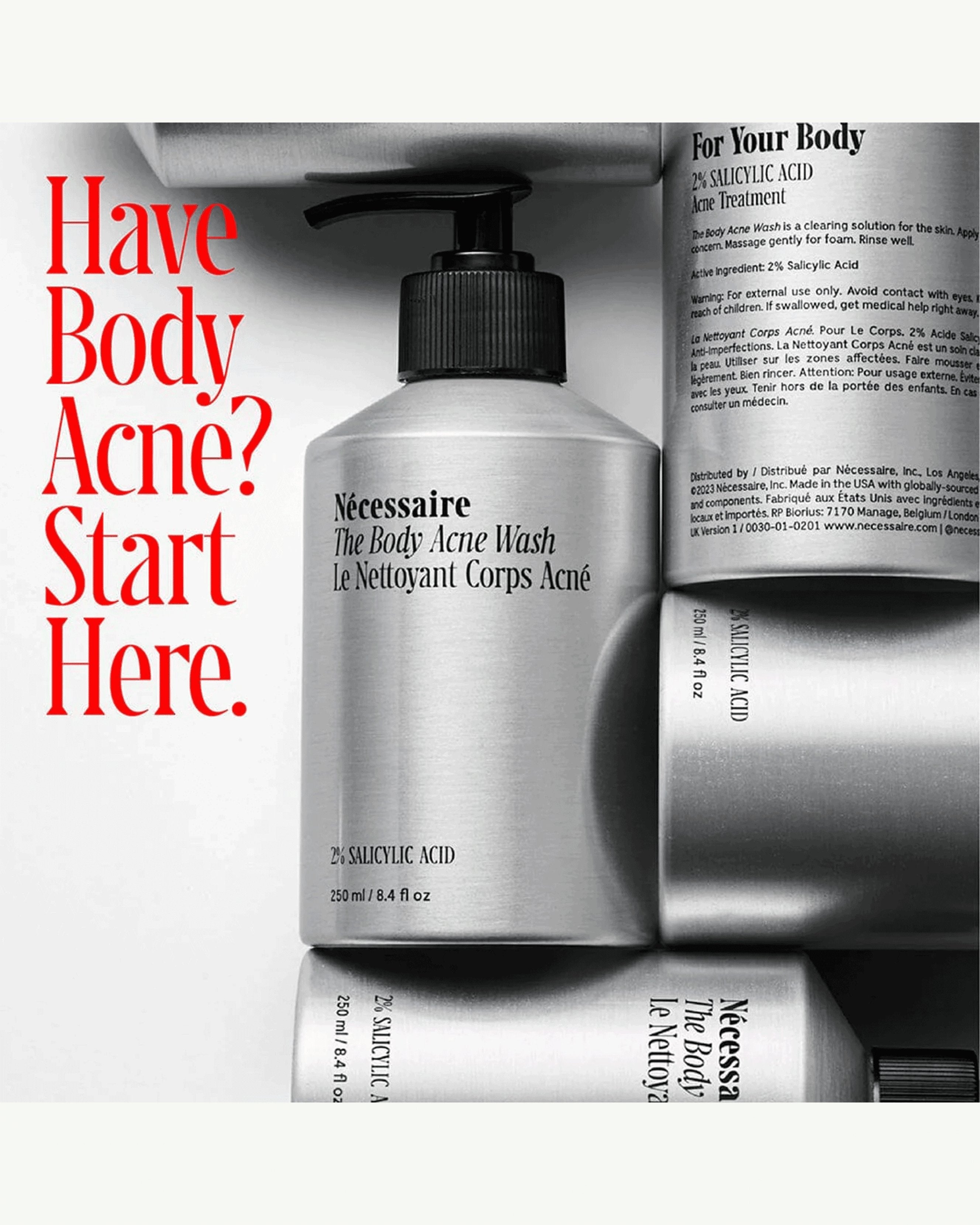 Best Acne Wash for Body - Gentle & Effective Cleanser for Back, Chest & Shoulder Breakouts - Perfect for Daily Shower & Post-Workout Skincare