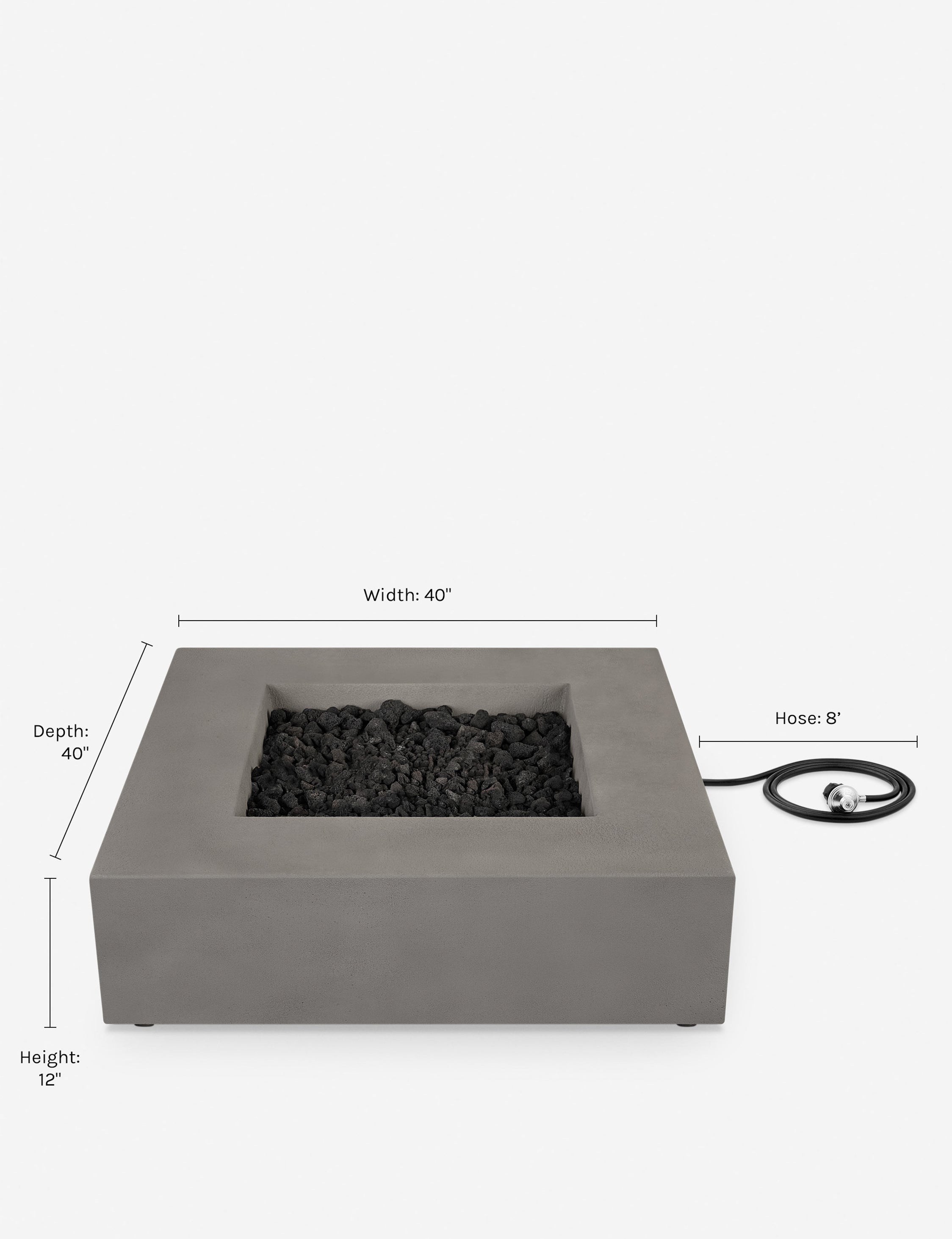 Auberon Outdoor Fire Table - Modern Patio Fire Pit for Backyard, Garden, and Deck - Perfect for Camping, BBQ, and Relaxing Evenings