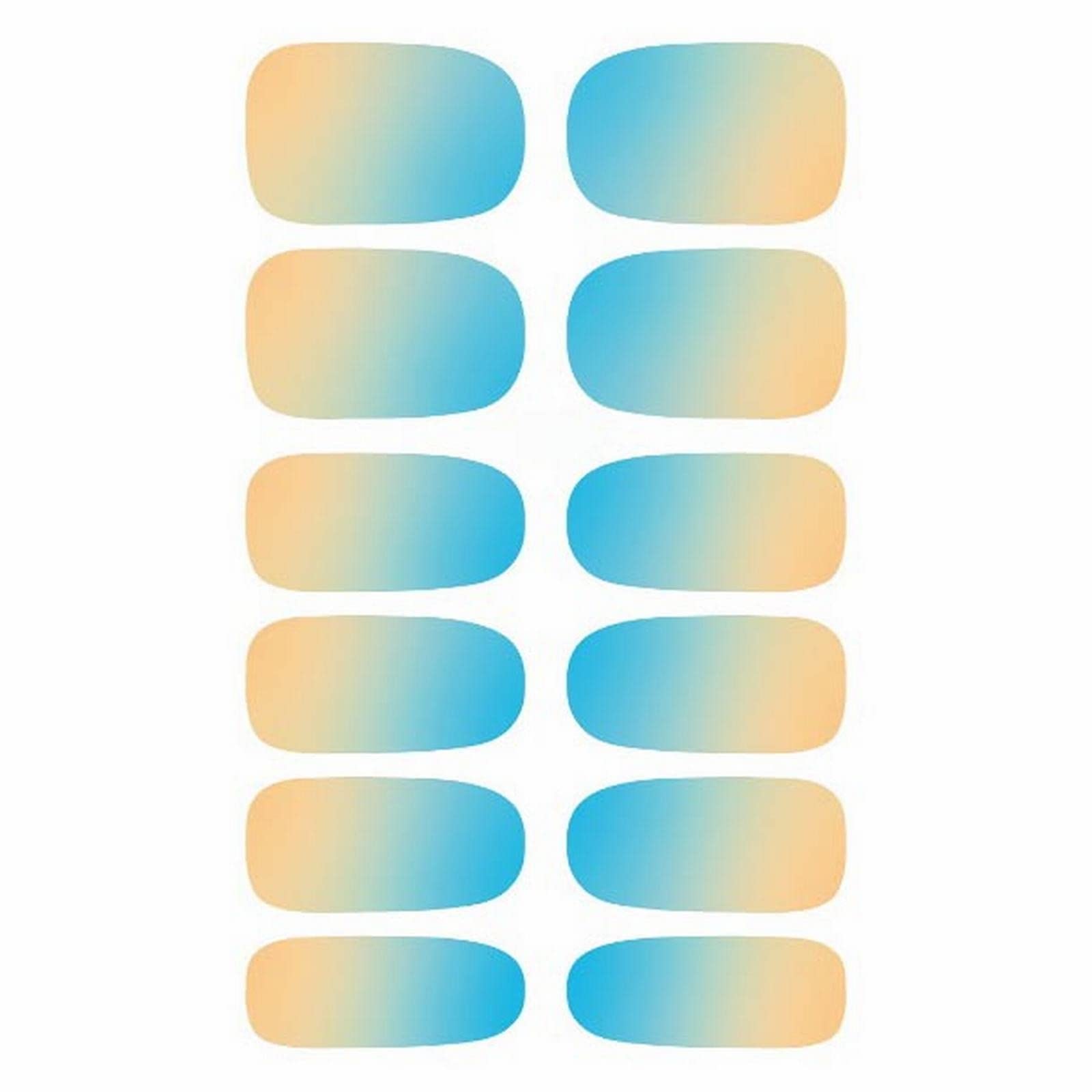 Waterproof Self-Adhesive Nail Stickers for Women & Girls - Gradient Fake Nail Wraps with Remover for DIY Nail Art & Toe Decoration | Perfect for Parties, Weddings, and Daily Fashion Accessories