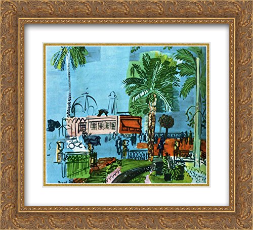 Raoul Dufy 'Casino of Nice' 24x20 Gold Ornate Framed Art Print - 2X Matted Wall Decor for Living Room, Bedroom & Office