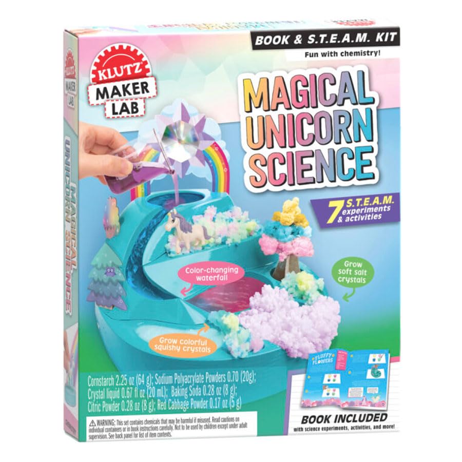 Klutz Maker Lab: Magical Unicorn Science Kit for Kids - STEM Educational Toys, DIY Unicorn Experiments & Activities (774525) - Perfect for Birthday Gifts, Classroom Science Projects & Creative Play