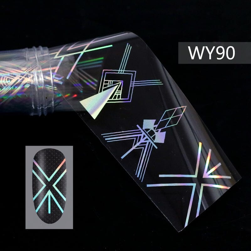 Holographic Laser Transfer Foil Roll - WY Series for DIY Crafts, Nail Art, and Scrapbooking | Premium Adhesive Foil for Creative Projects