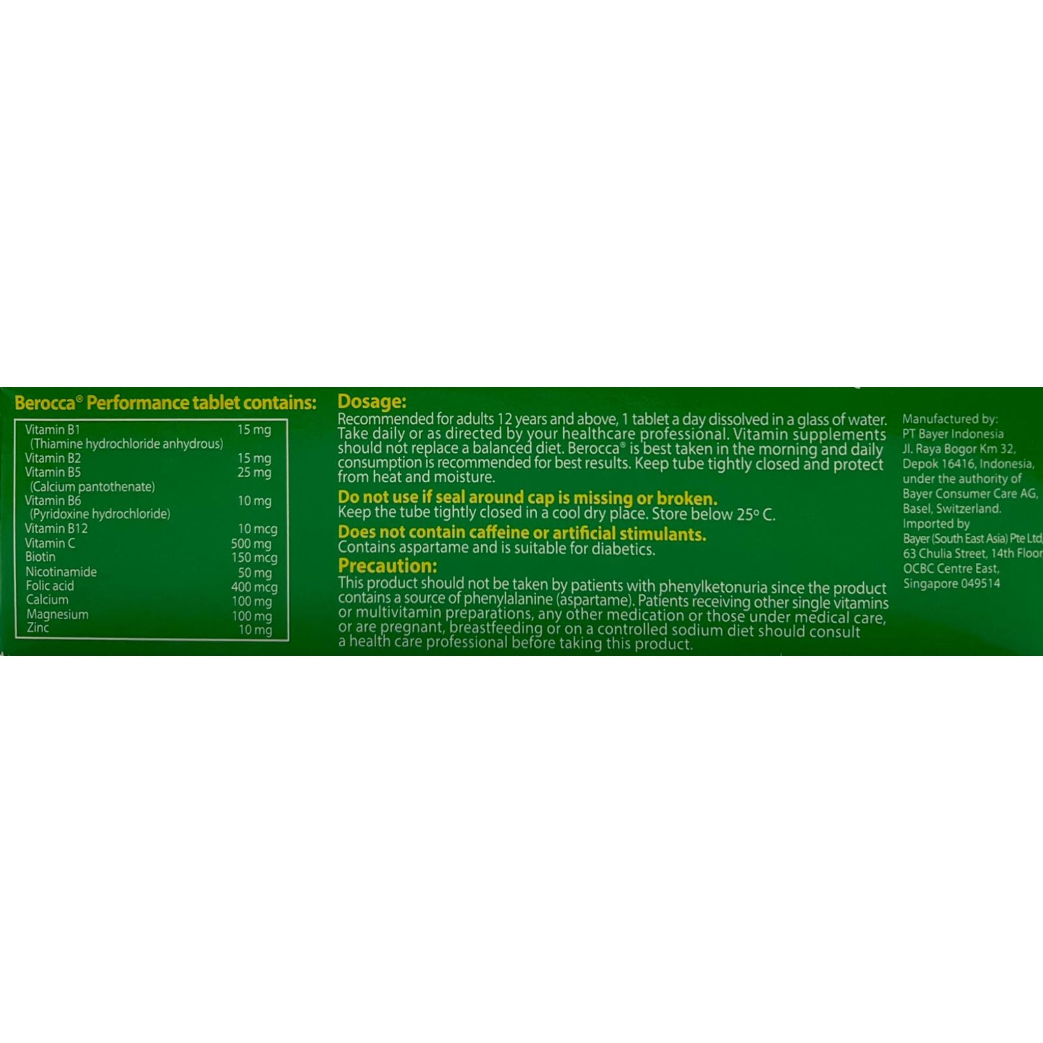 Berocca Performance Effervescent Tablets - Orange Flavor (15 Count) | Vitamin B & C Supplement for Energy & Focus | Perfect for Workouts, Studying & Busy Lifestyles
