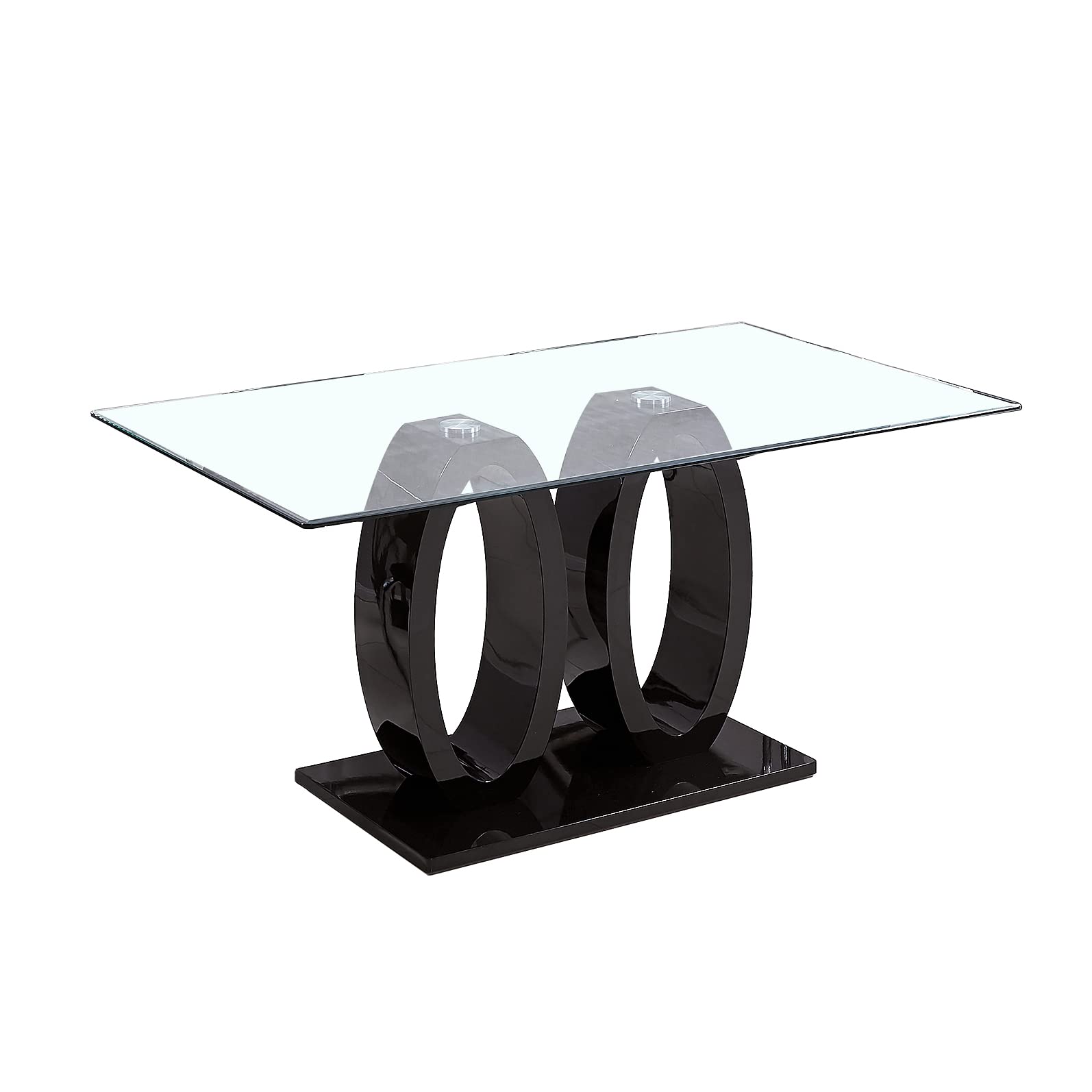 Modern Glass Top Dining Table for 6 - 63