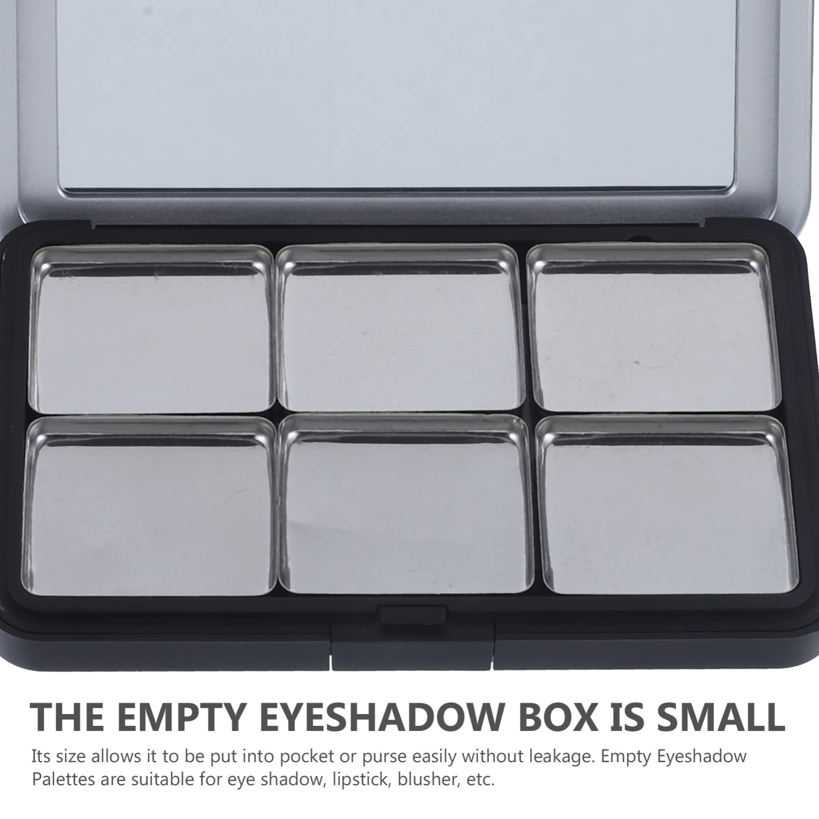 Magnetic Refillable Makeup Palette with Mirror - Empty Eyeshadow & Lipstick Palette for Custom Blush, Powder & Eyeshadow - 2PCS - Perfect for Travel & Professional Makeup Artists