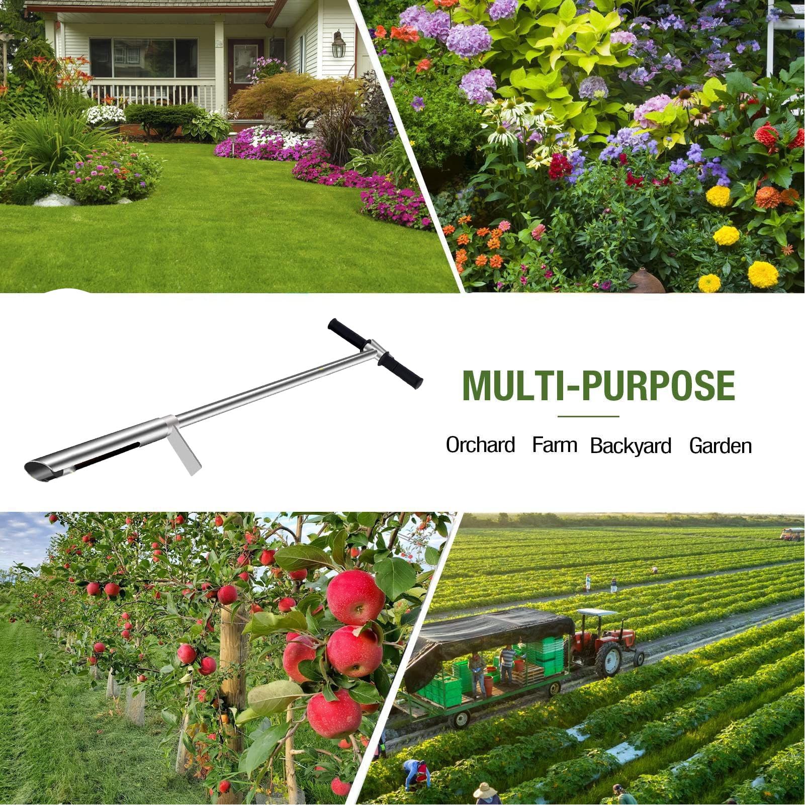 **Stainless Steel Soil Sampler Probe for House Plants - T-Shaped Handle Tubular Design | Perfect for Indoor Gardening, Potting, and Soil Testing**