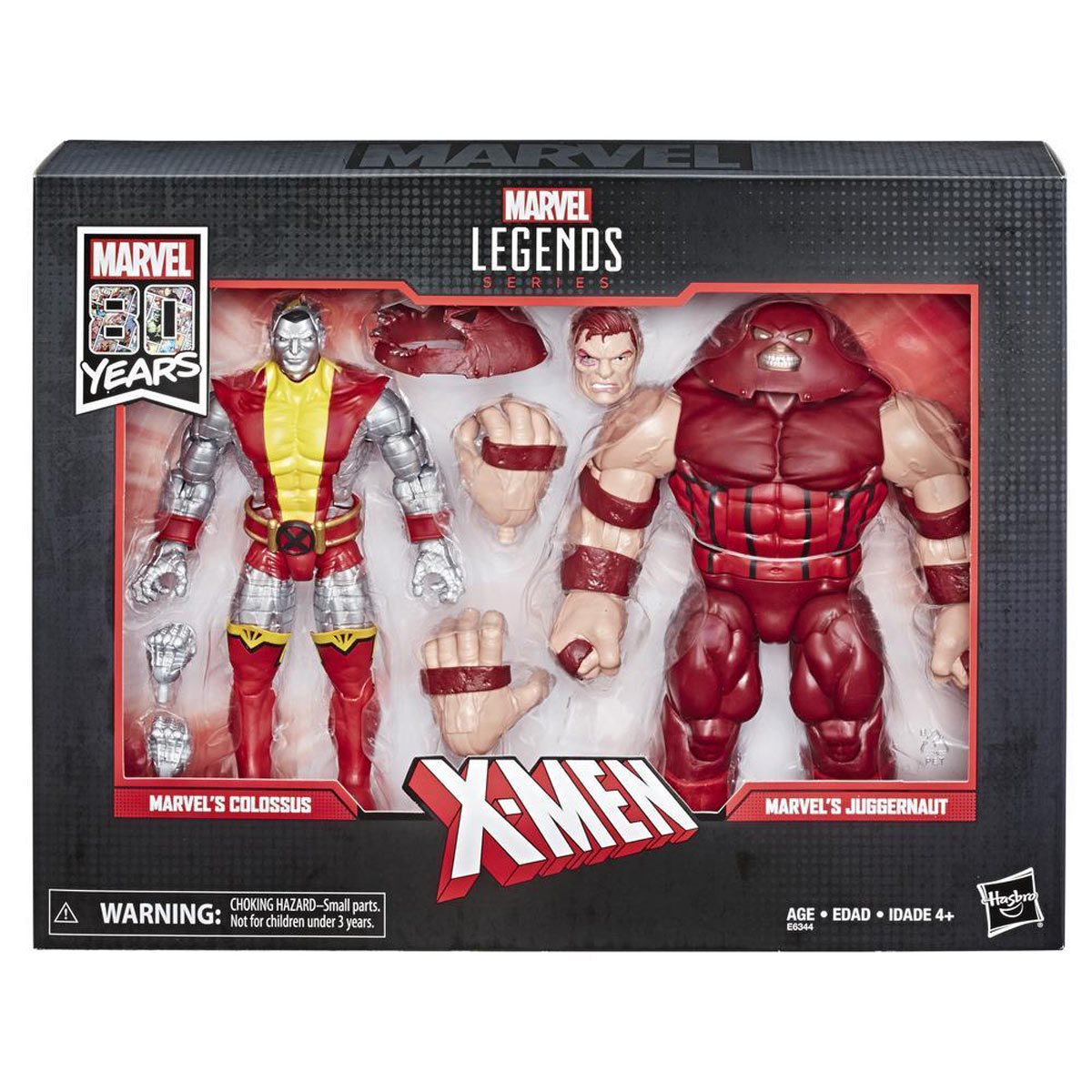 Marvel Legends 80th Anniversary Colossus & Juggernaut Action Figure 2-Pack - Damaged Box - Collectible Superhero Figures for Display & Play - Perfect for Marvel Fans & Toy Collectors