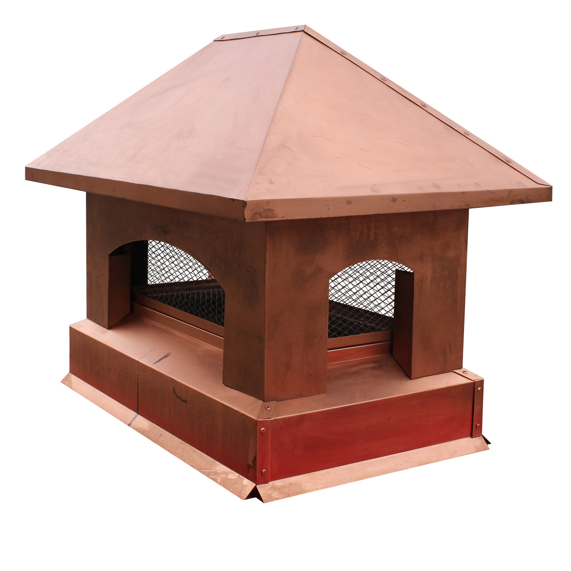 Custom Copper Chimney Cap CCC 007 - Durable & Weatherproof for Fireplace, Roof & Vent Protection - Perfect for Home, Cabin & Outdoor Use