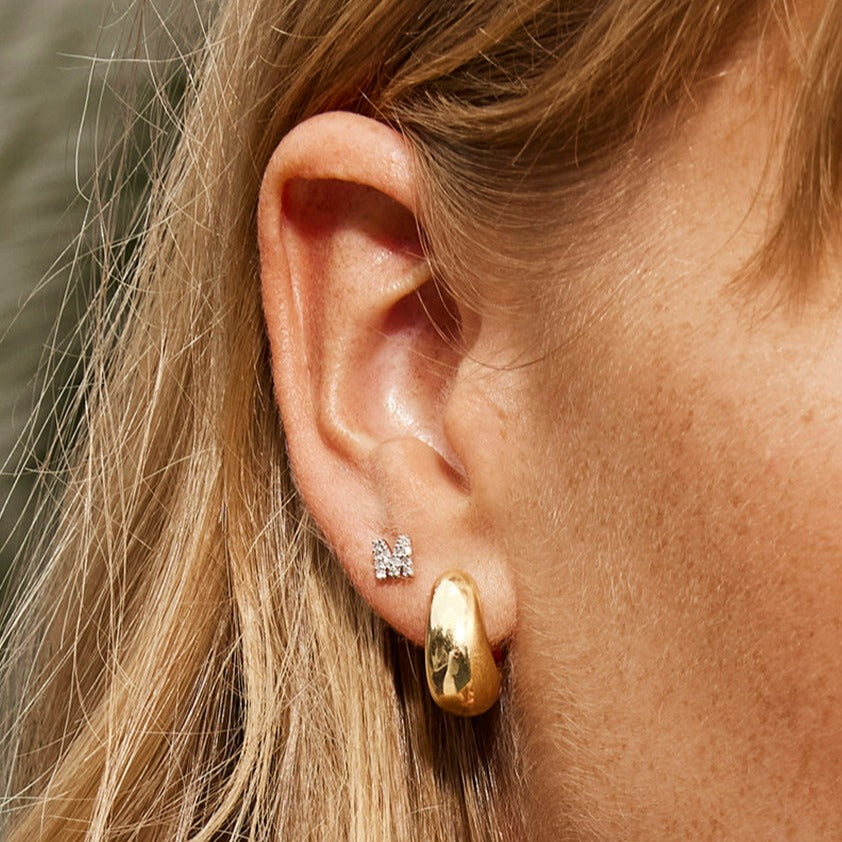 Gold Dome Huggie Hoop Earrings for Women - Minimalist Huggie Hoops for Everyday Wear, Gift Giving & Special Occasions