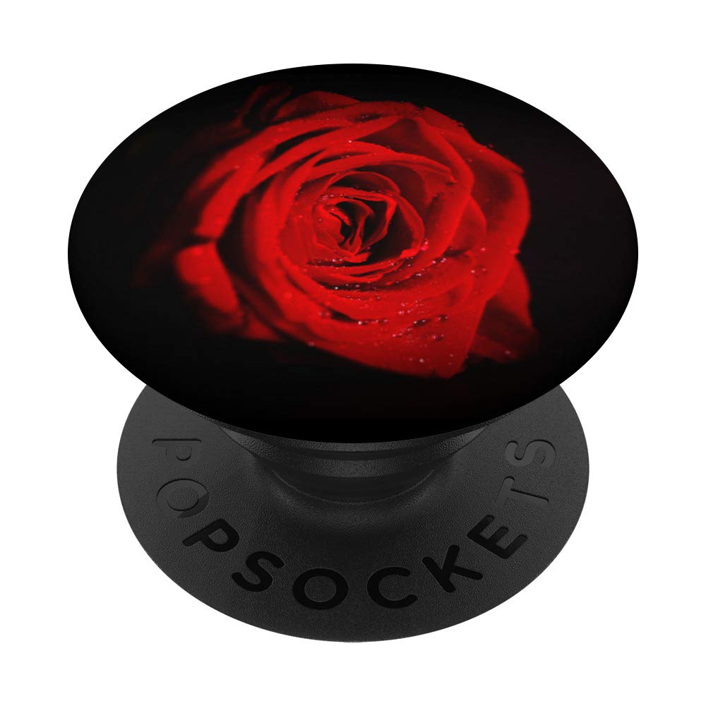 Red Rose PopSockets Swappable PopGrip - Phone Grip Stand for iPhone & Samsung - Perfect for Selfies, Video Calls & Secure Phone Handling
