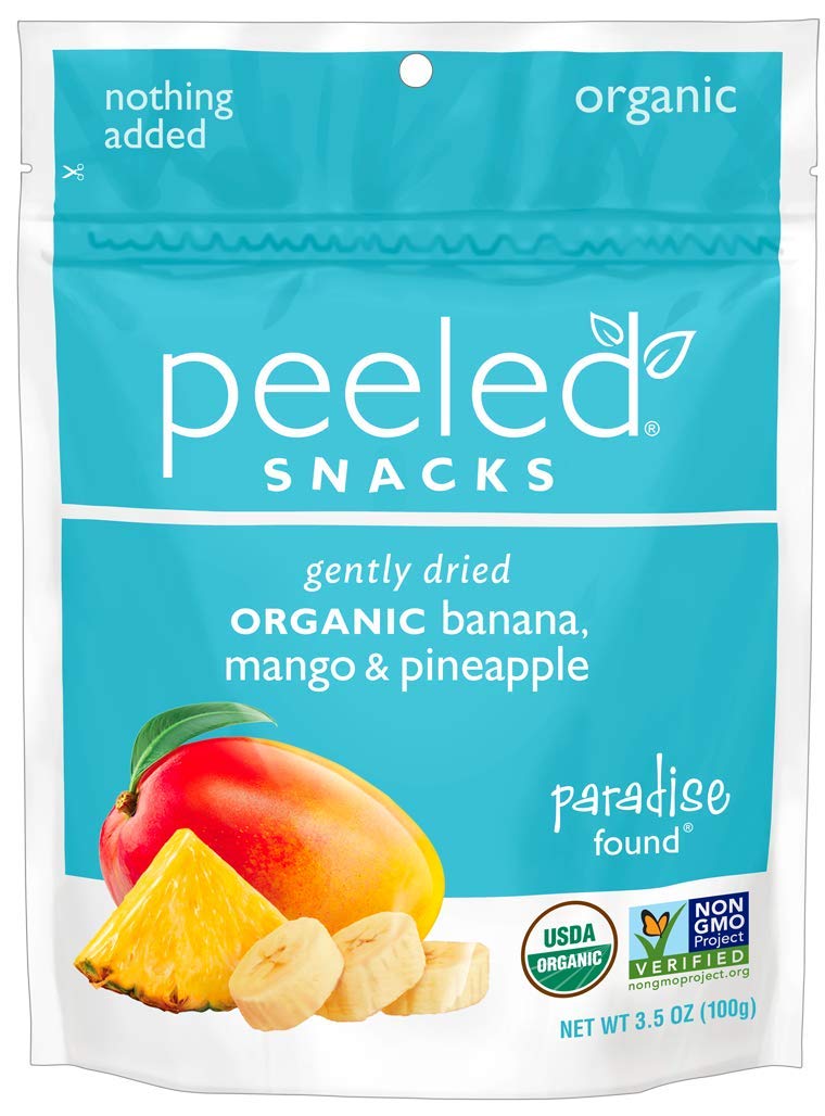 Peeled Paradise Found Snacks - Dried Fruit Chips, 3.5 Ounce (Pack of 12) | Healthy Vegan Snacks for Kids & Adults | Perfect for Lunch Boxes, Hiking & On-the-Go Snacking