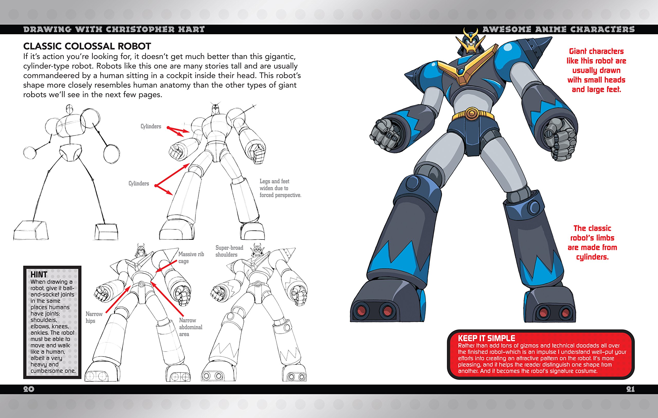 Step-by-Step Guide to Drawing Awesome Anime Characters - Create Heroes, Villains & Robots | Anime Art Book by Christopher Hart | Perfect for Beginners & Manga Fans