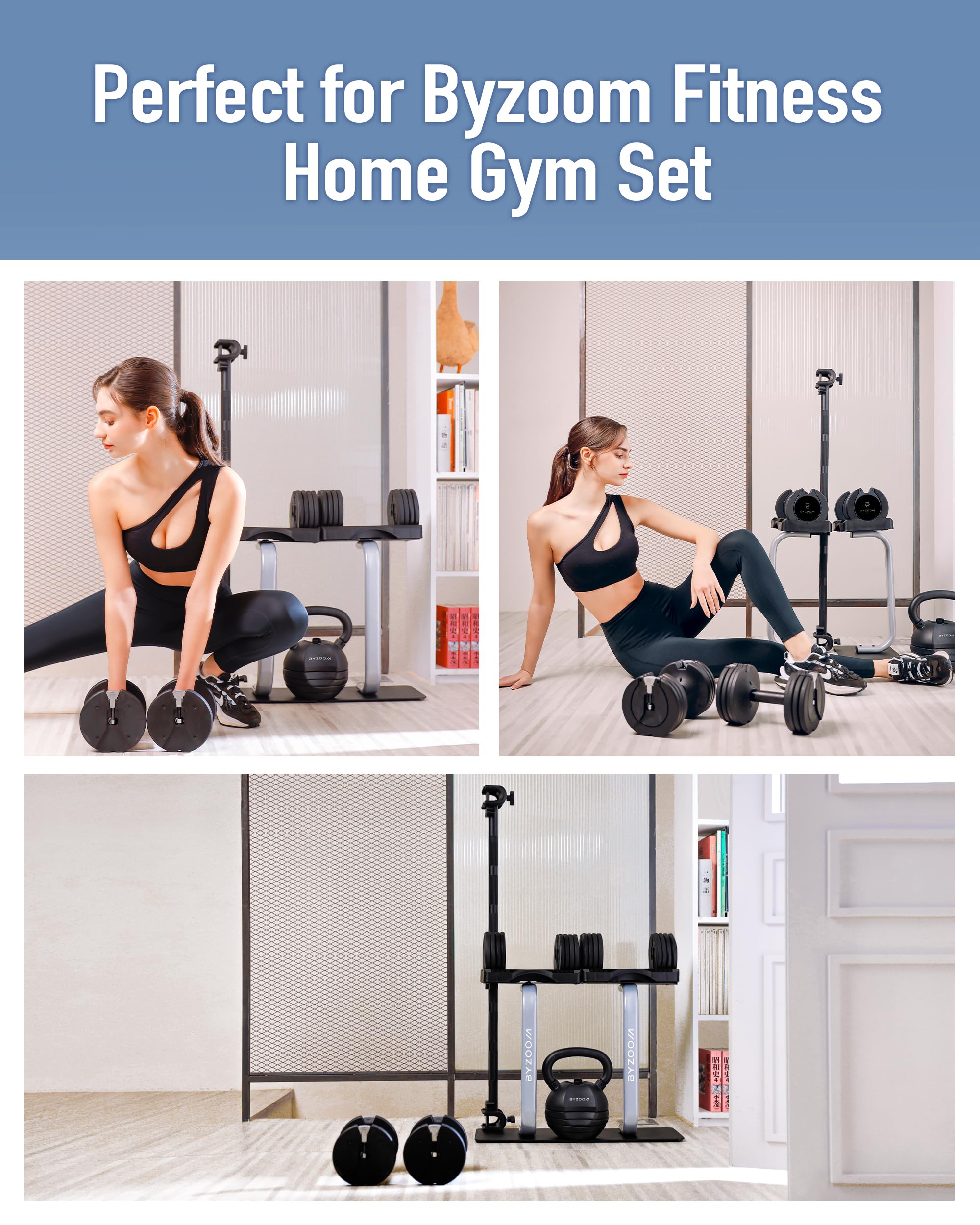 Adjustable Dumbbell Stand Rack Holder for Home Gym - Weight Training Equipment for Women & Beginners - Black | Perfect for Small Spaces & Strength Training Workouts