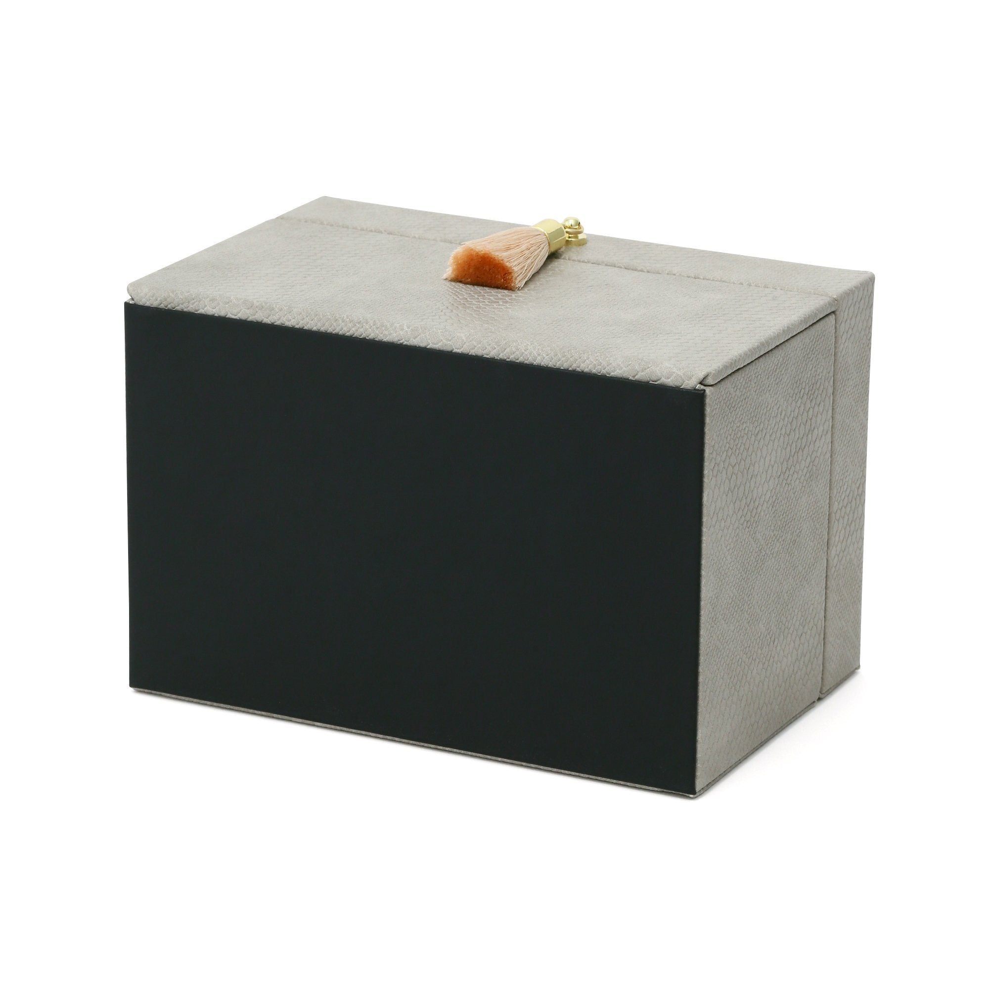 Flavia Small Gray Jewelry Box - Elegant Storage for Rings, Necklaces & Earrings | Perfect for Travel & Home Organization