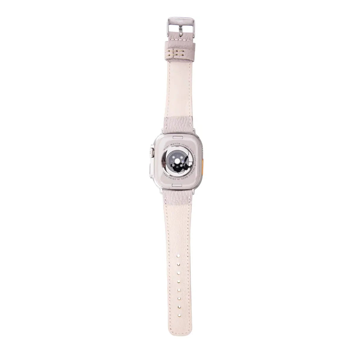 Premium Beige Leather Apple Watch Band - Classic & Stylish Replacement Strap for Apple Watch Series 1-9, SE, Ultra - Perfect for Work, Travel & Everyday Wear