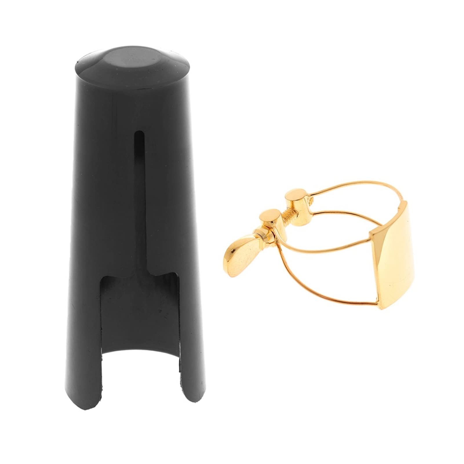 Premium Metal Tenor Saxophone Ligature with Cap Clip - Durable Woodwind Accessories for Professional Sax Players - Perfect for Jazz, Classical & Band Performances