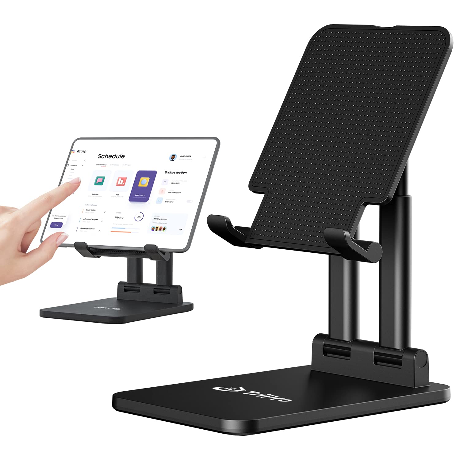 TriPro Tablet Stand - Portable & Foldable Monitor Stand for iPad, Tablets, Surface Pro (7