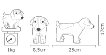 Zuny Classic Russell Terrier Dog Bookends - Handmade Leather Book Holder for Shelves, Desks & Home Office Decor - Perfect Gift for Dog Lovers & Bookworms