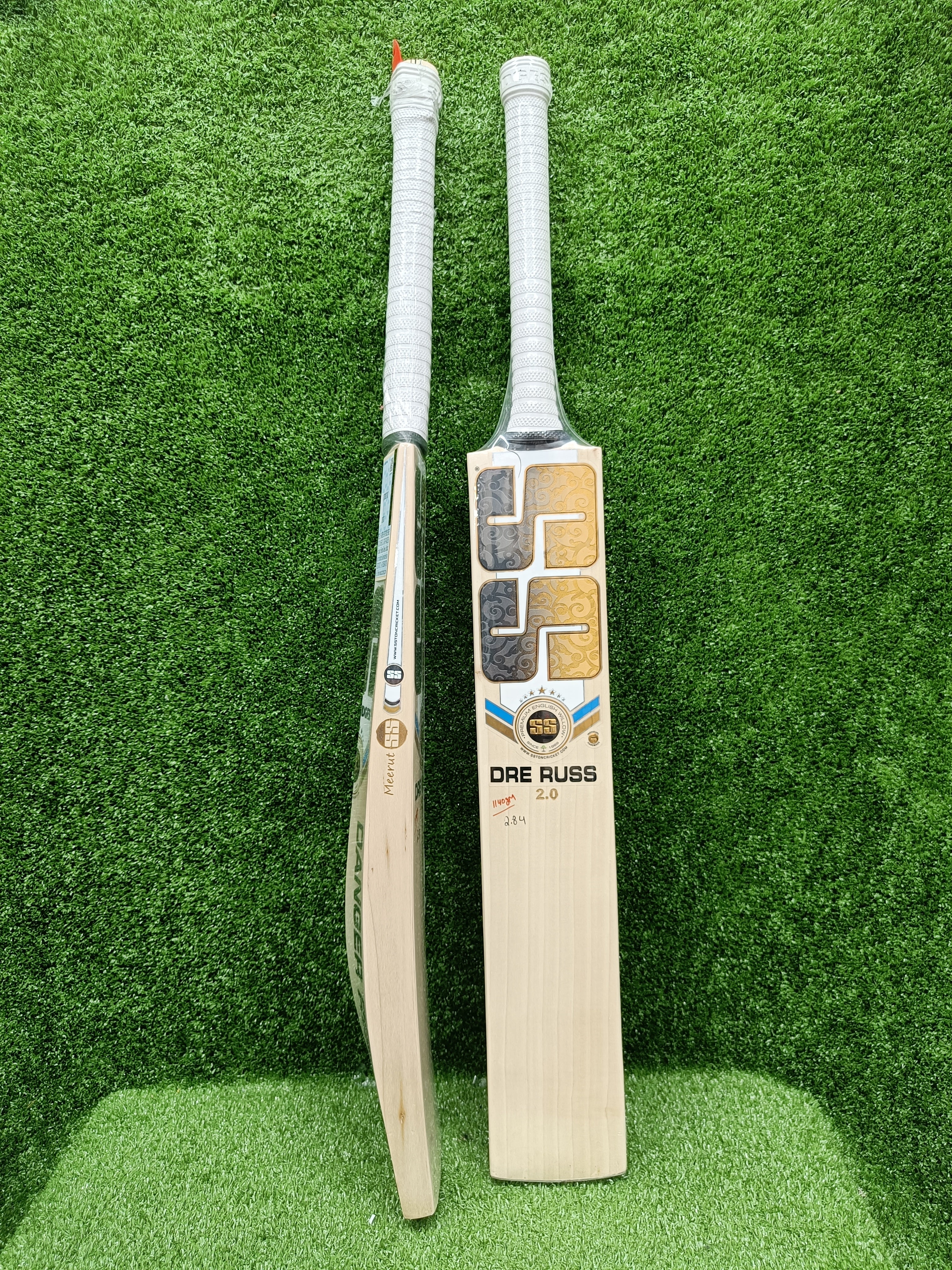 SS Dre Russ 2.0 Big Hitter English Willow Cricket Bat - Professional Grade Cricket Equipment for Matches & Training | Perfect for League Play & Practice Sessions