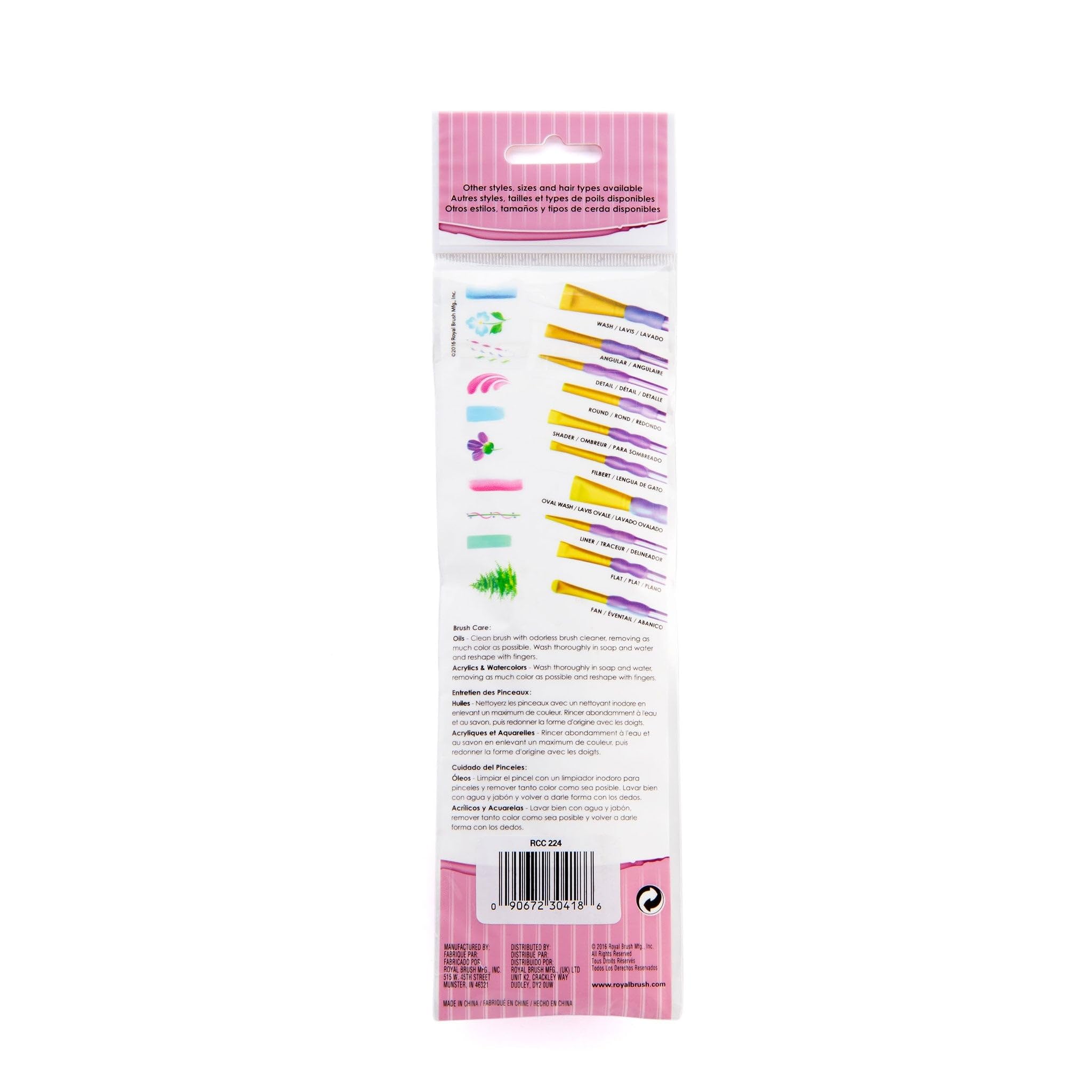Royal and Langnickel White Taklon Wash Artist Brush Set - 10-Piece Professional Paint Brushes for Acrylic, Watercolor, Oil - Perfect for Artists, Beginners & Hobbyists - Ideal for Canvas, Paper & Fabric Painting