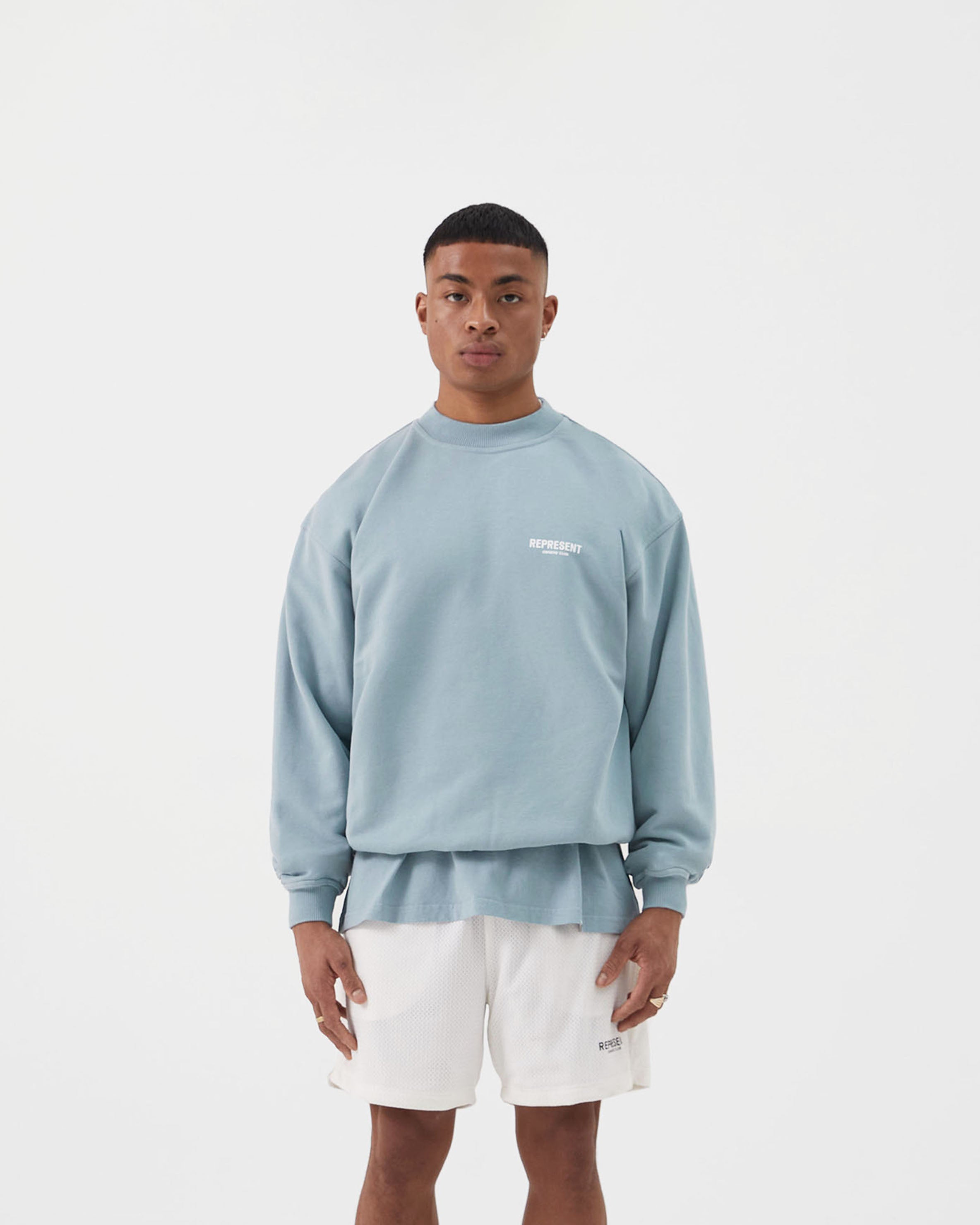 Represent Owners Club Sweater - Powder Blue | Premium Streetwear Pullover for Men & Women | Perfect for Casual Outfits, Street Style & Urban Fashion