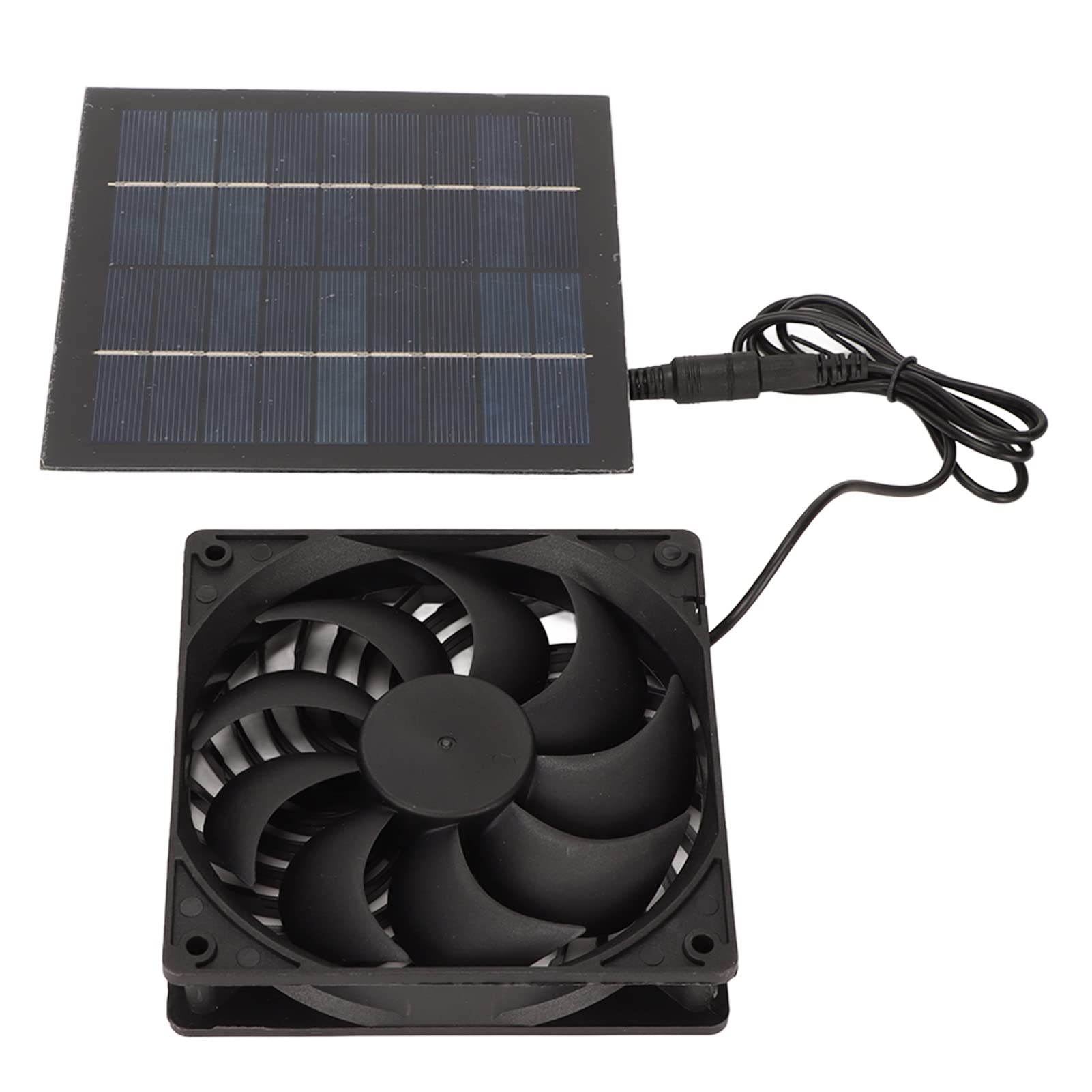 5W Solar Panel Fan Kit - Eco-Friendly, Low Noise, Easy to Use for Kennel Cooling - Perfect for Dog Houses, Chicken Coops & Outdoor Pet Shelters