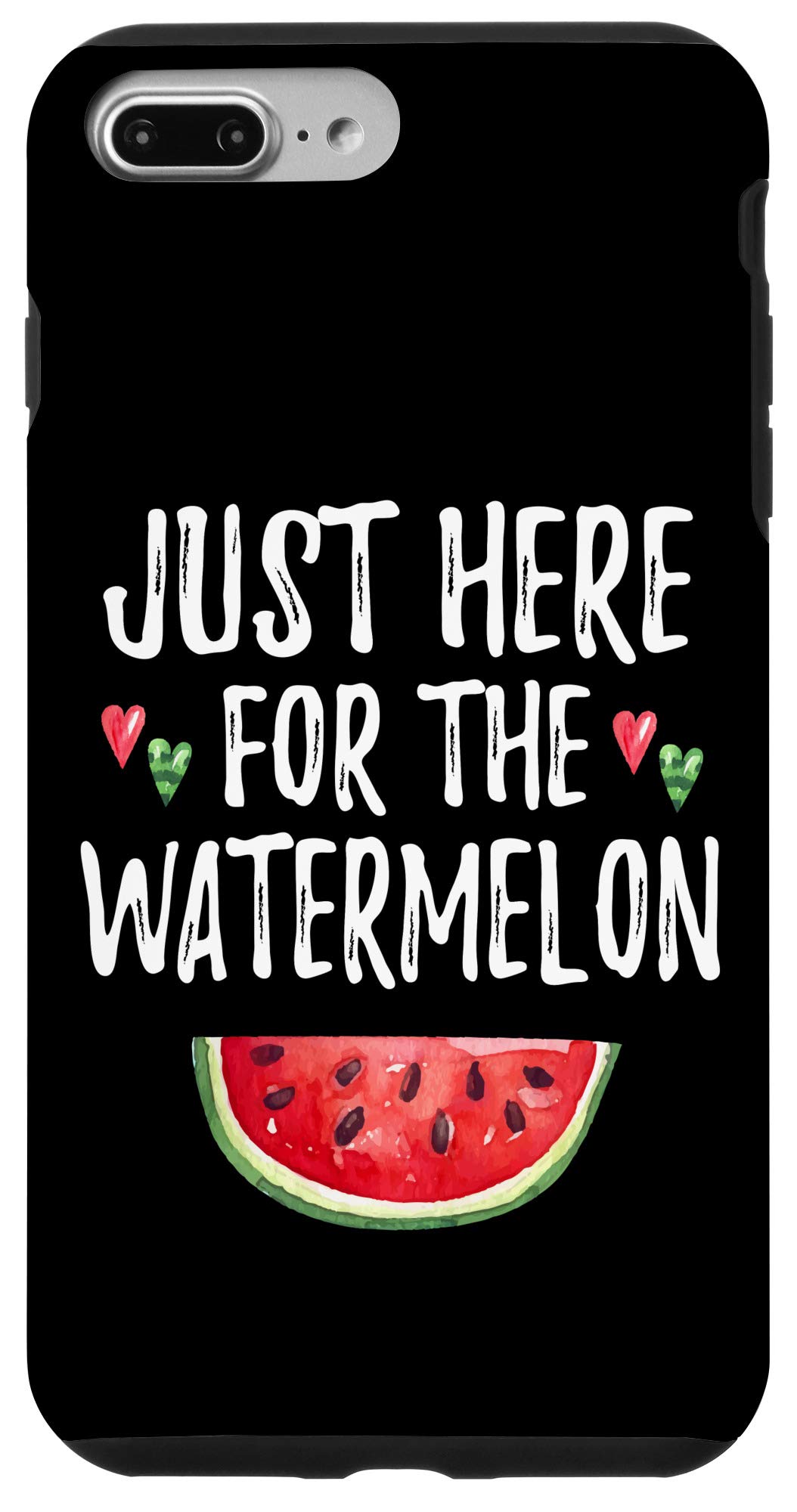 Funny Watermelon iPhone 7 Plus/8 Plus Case - Cute Fruit Lover Phone Cover for Summer Beach Vacation & Outdoor Activities